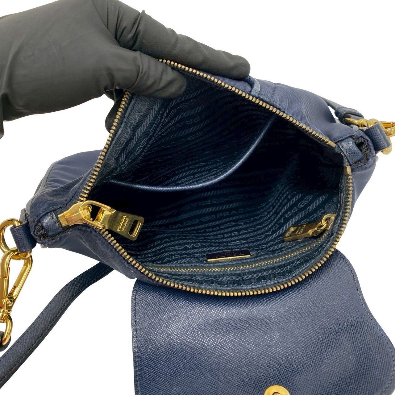 Prada Prada Prada Nylon Leather Shoulder Bag Leather Shoulder Bag 58A165 DUTY FREE for USA Size ONE SIZE - 10 Thumbnail