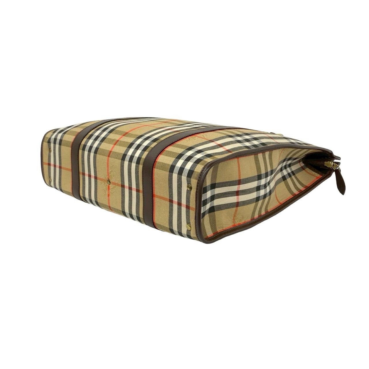Burberry Burberry Burberry Check Canvas Leather Tote Bag Leather Tote Bag DUTY FREE for USA Size ONE SIZE - 9 Thumbnail
