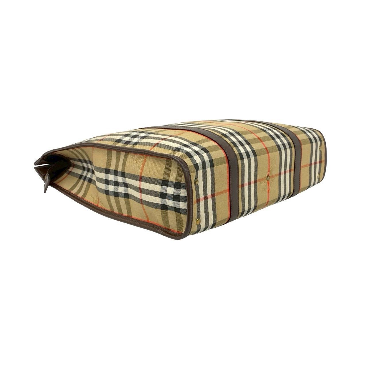 Burberry Burberry Burberry Check Canvas Leather Tote Bag Leather Tote Bag DUTY FREE for USA Size ONE SIZE - 8 Thumbnail
