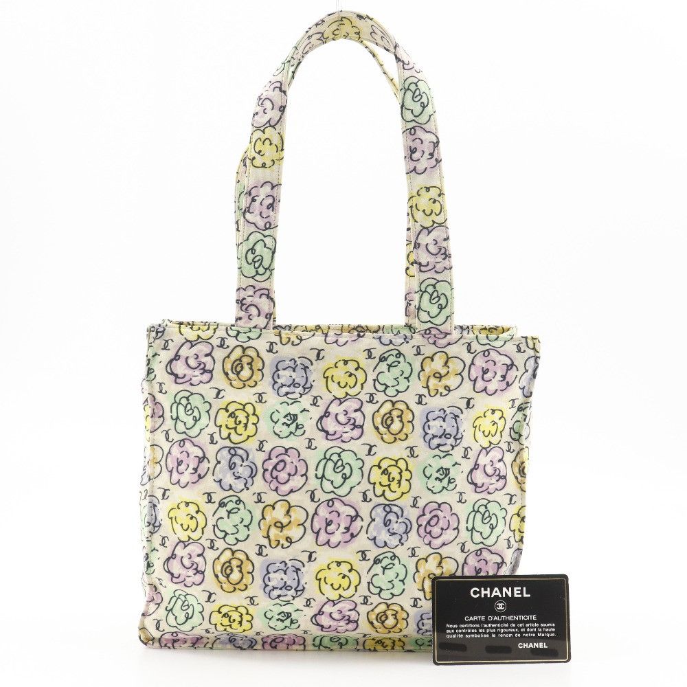 Chanel Chanel Chanel Camellia Print Nylon Tote Bag Textile Tote Bag DUTY FREE for USA Size ONE SIZE - 17 Thumbnail