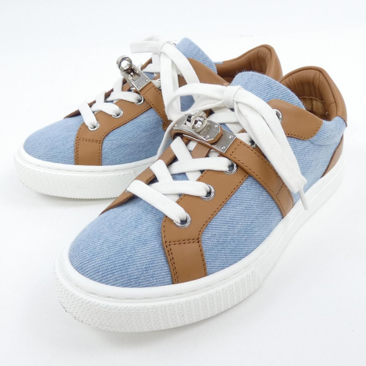 Hermes Hermes Hermes Day Kelly Buckle Sneakers Leather Shoes DUTY FREE for USA Size ONE SIZE - 3 Thumbnail