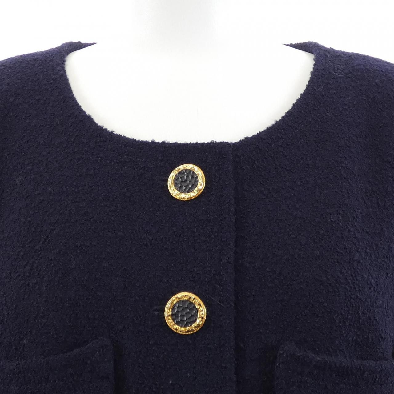 Chanel Chanel Chanel Collarless Jacket Textile Outerwear DUTY FREE for USA Size ONE SIZE - 4 Thumbnail