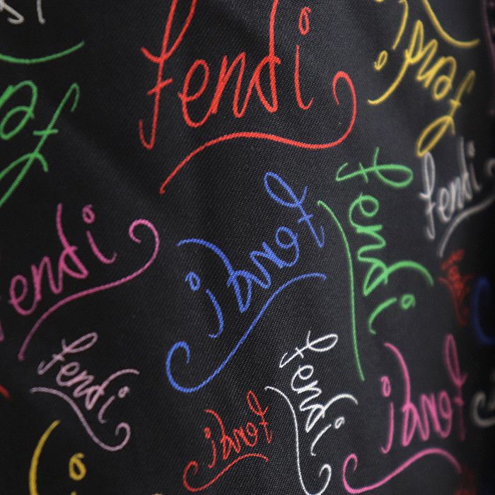 Fendi Fendi Fendi Script Silk Satin Shirt Textile Dress Shirt DUTY FREE for USA Size ONE SIZE - 4 Thumbnail