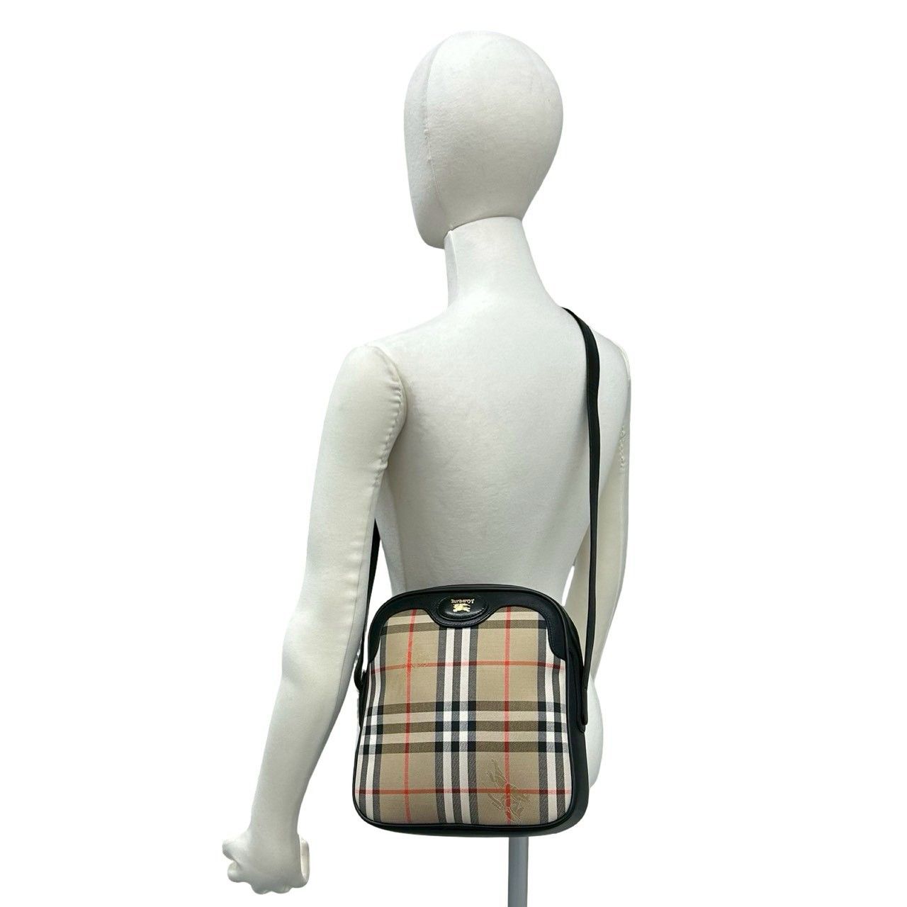 Burberry Burberry Burberry Check Canvas Leather Shoulder Bag Textile Shoulder Bag DUTY FREE for USA Size ONE SIZE - 3 Thumbnail