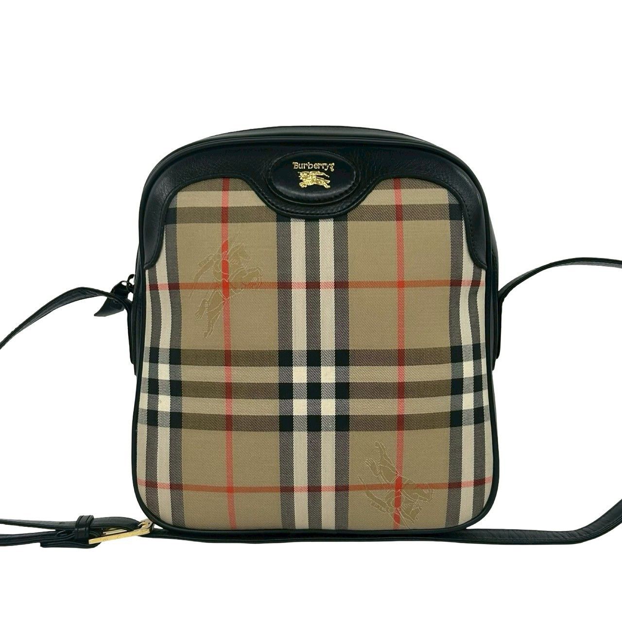 Burberry Burberry Burberry Check Canvas Leather Shoulder Bag Textile Shoulder Bag DUTY FREE for USA Size ONE SIZE - 2 Thumbnail