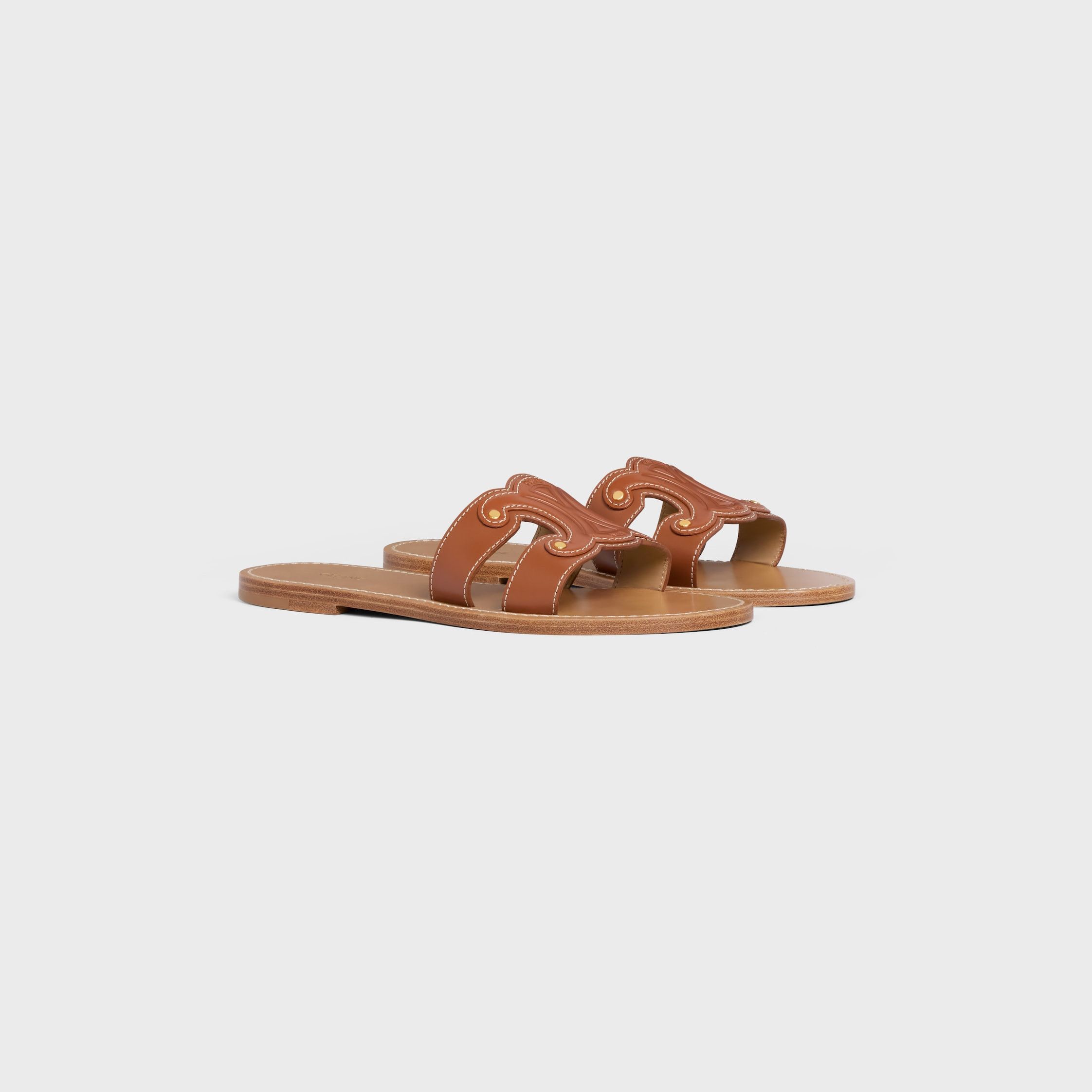 Celine CELINE TRIOMPHE MULE IN CALFSKIN tan Size US 5 / IT 35 - 2 Thumbnail