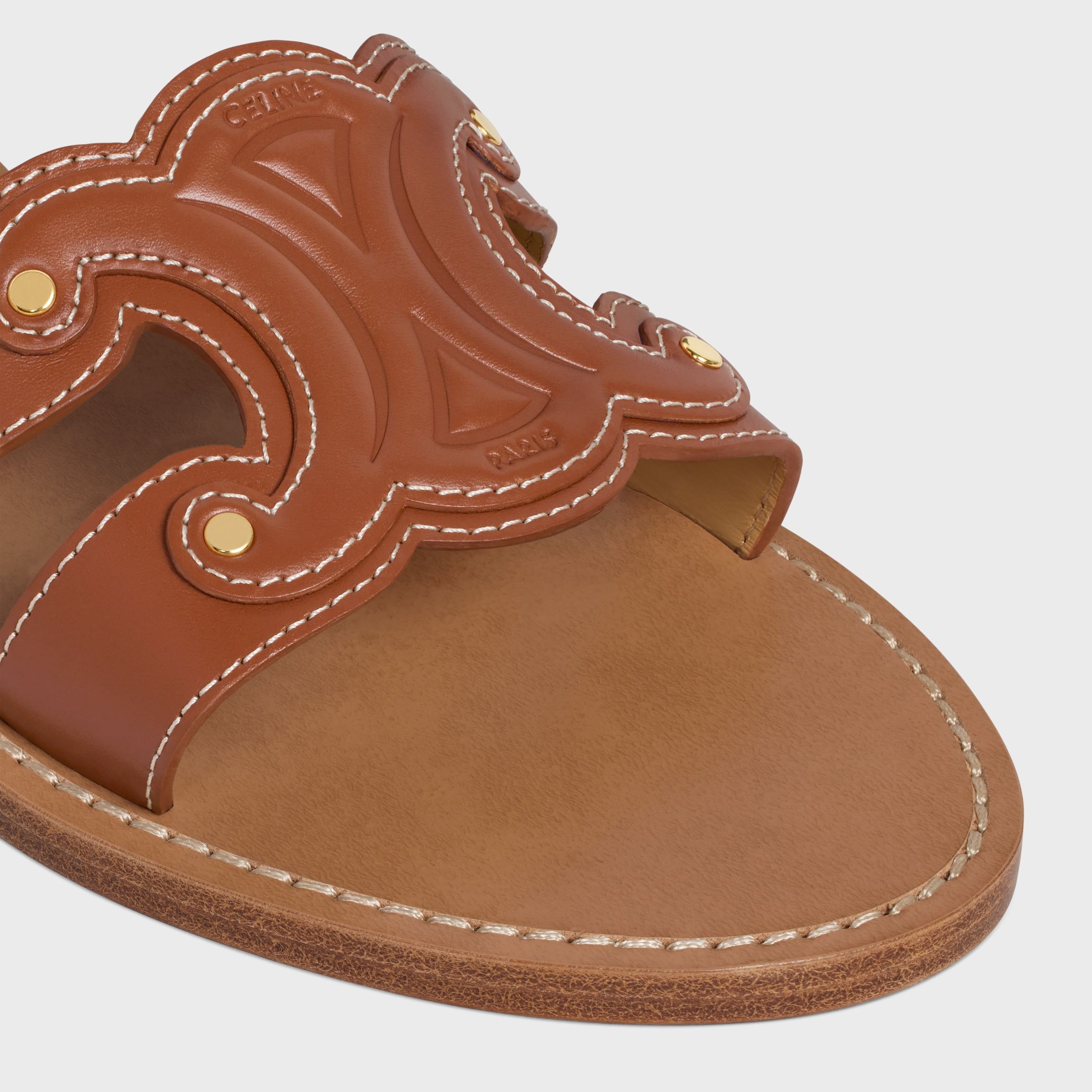 Celine CELINE TRIOMPHE MULE IN CALFSKIN tan Size US 8 / IT 38 - 4 Thumbnail
