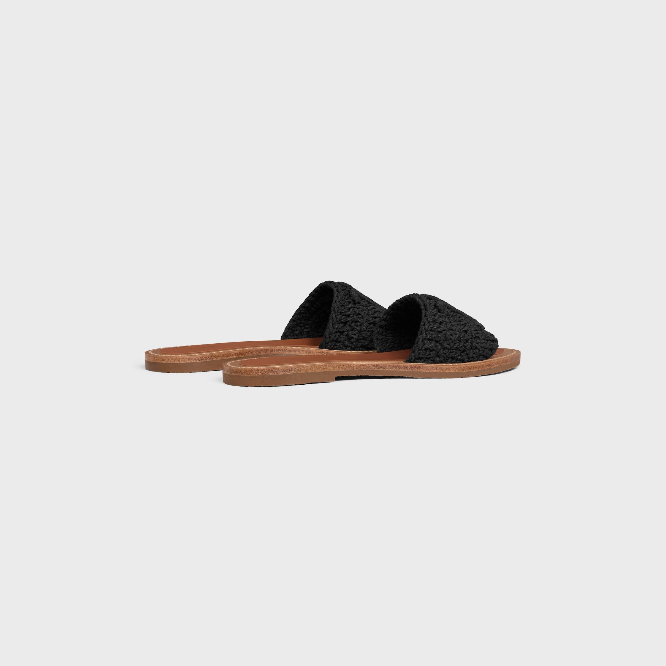 Celine CELINE LYMPIA MULE IN TRIOMPHE KNITTED COTTON black Size US 7 / IT 37 - 3 Thumbnail