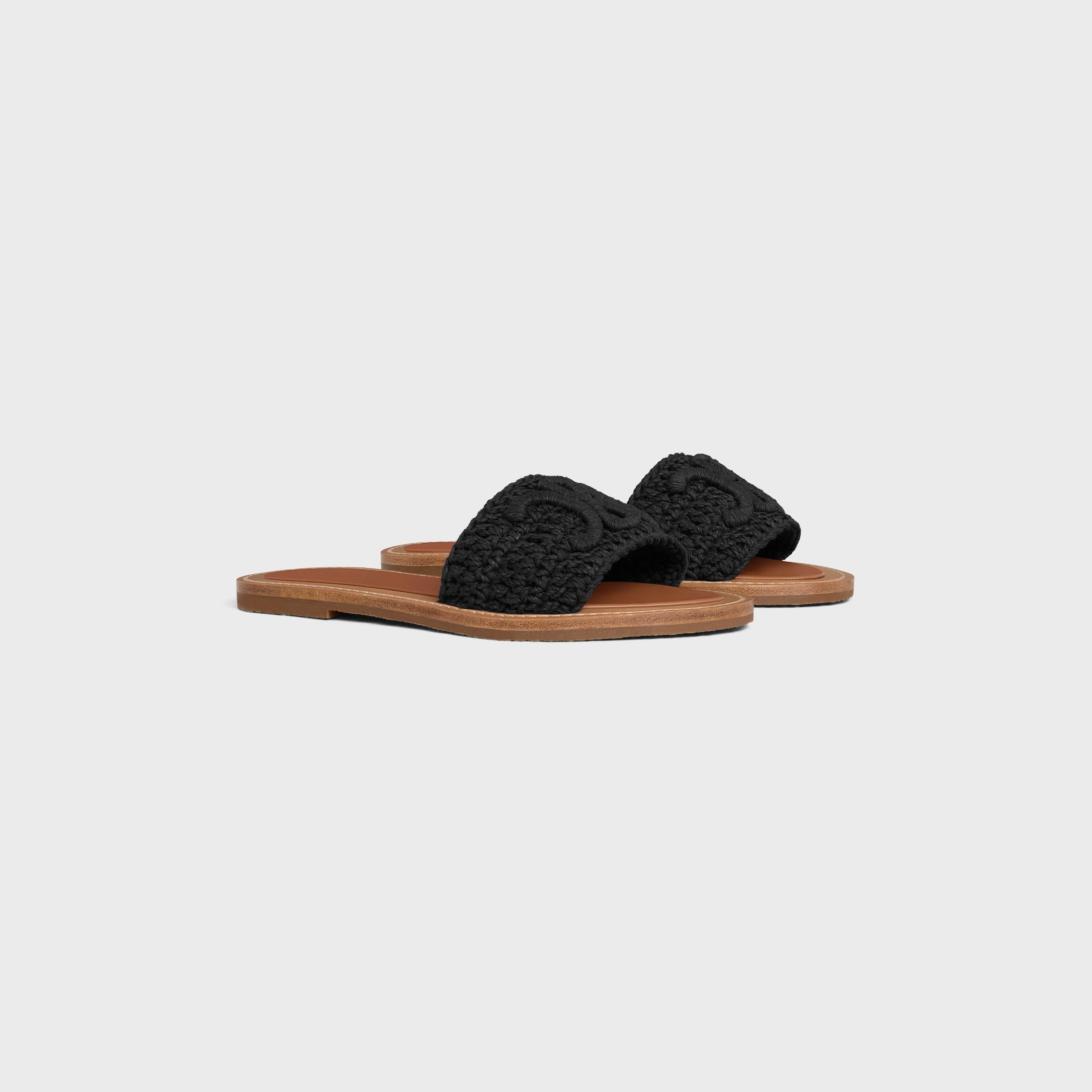 Celine CELINE LYMPIA MULE IN TRIOMPHE KNITTED COTTON black Size US 12 / IT 42 - 2 Thumbnail