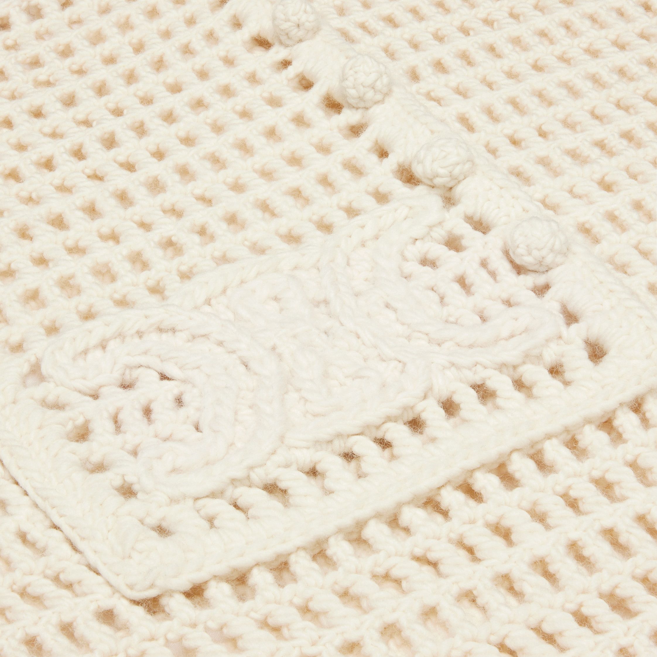 Celine TRIOMPHE BAJA IN CROCHETED WOOL off white Size XL / US 12-14 / IT 48-50 - 4 Thumbnail