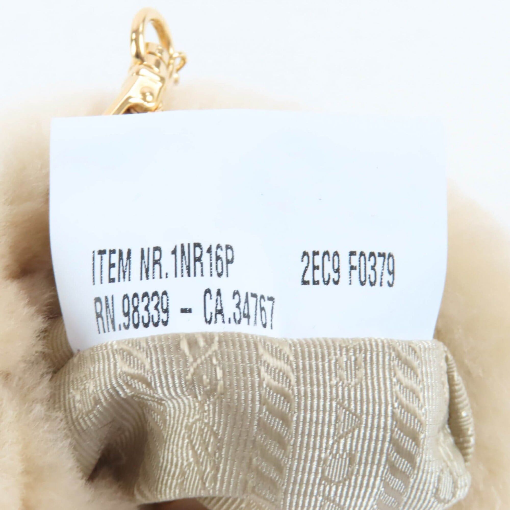 Prada PRADA 1NR16P Sheepskin Mini Pouch, Ecru Beige, Triangle Logo, Chain Shoulder Bag, Made in Italy, Women's Size ONE SIZE - 12 Thumbnail