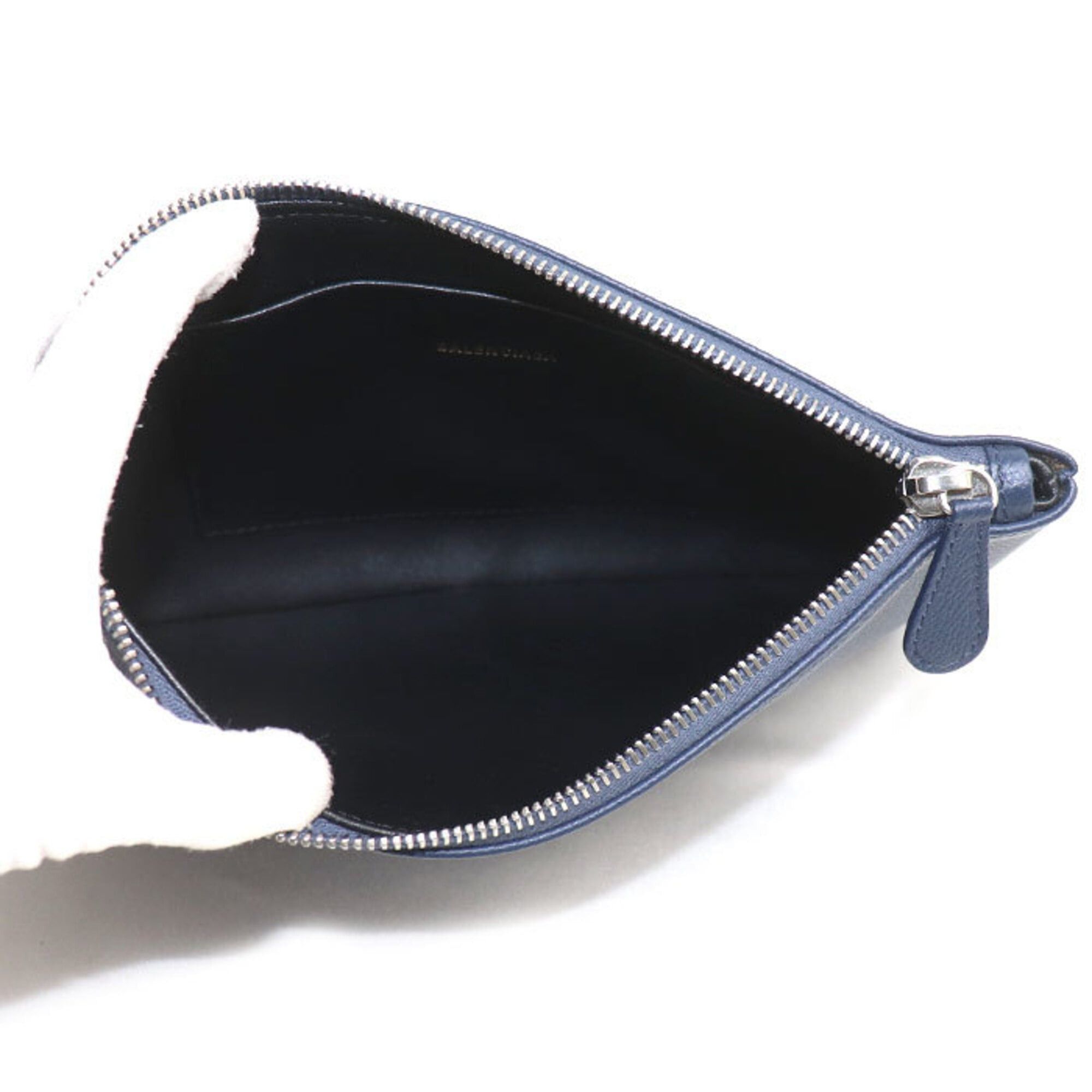 Balenciaga BALENCIAGA Ville Clutch Bag, Navy, 545773, Men's & Women's Size ONE SIZE - 3 Thumbnail