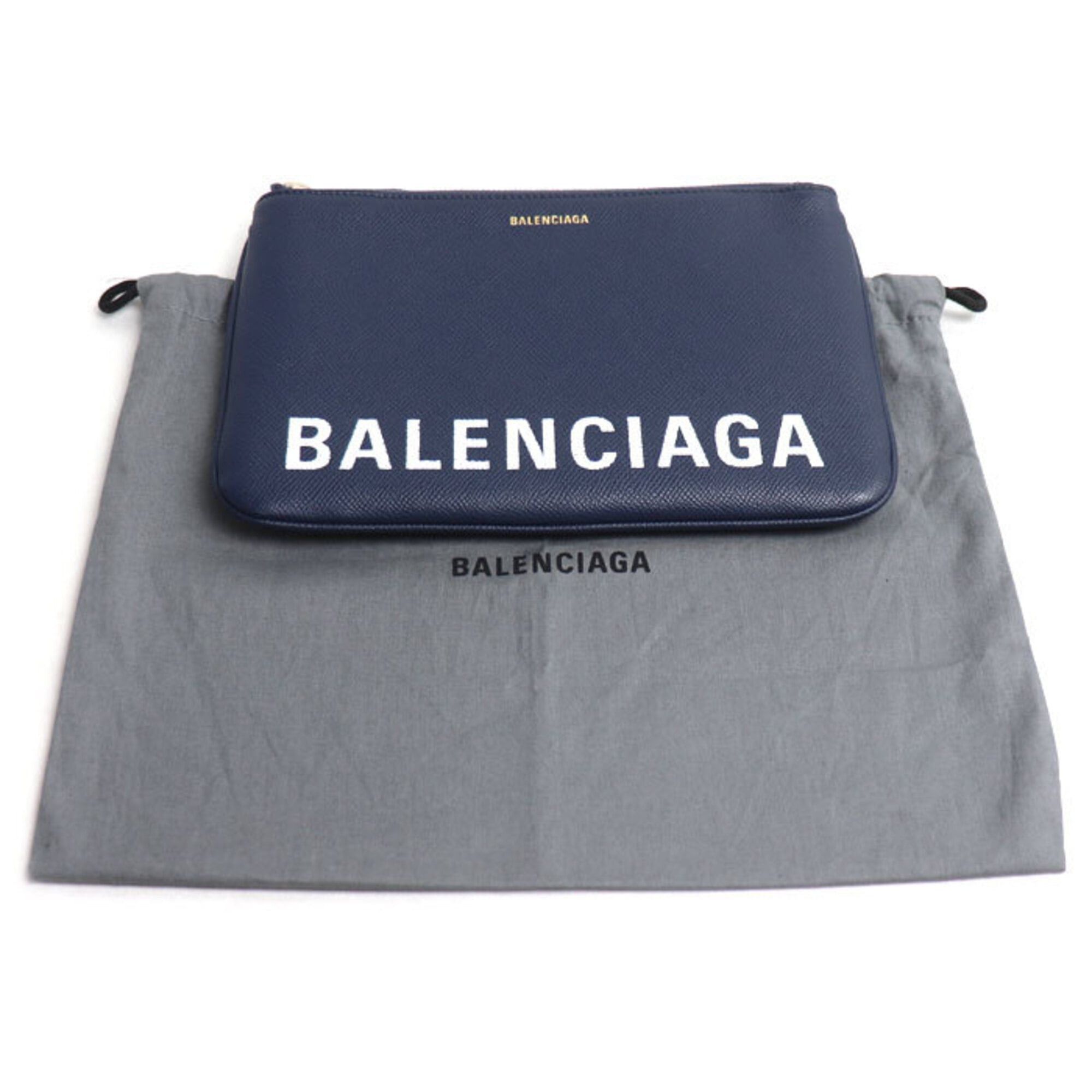 Balenciaga BALENCIAGA Ville Clutch Bag, Navy, 545773, Men's & Women's Size ONE SIZE - 6 Thumbnail