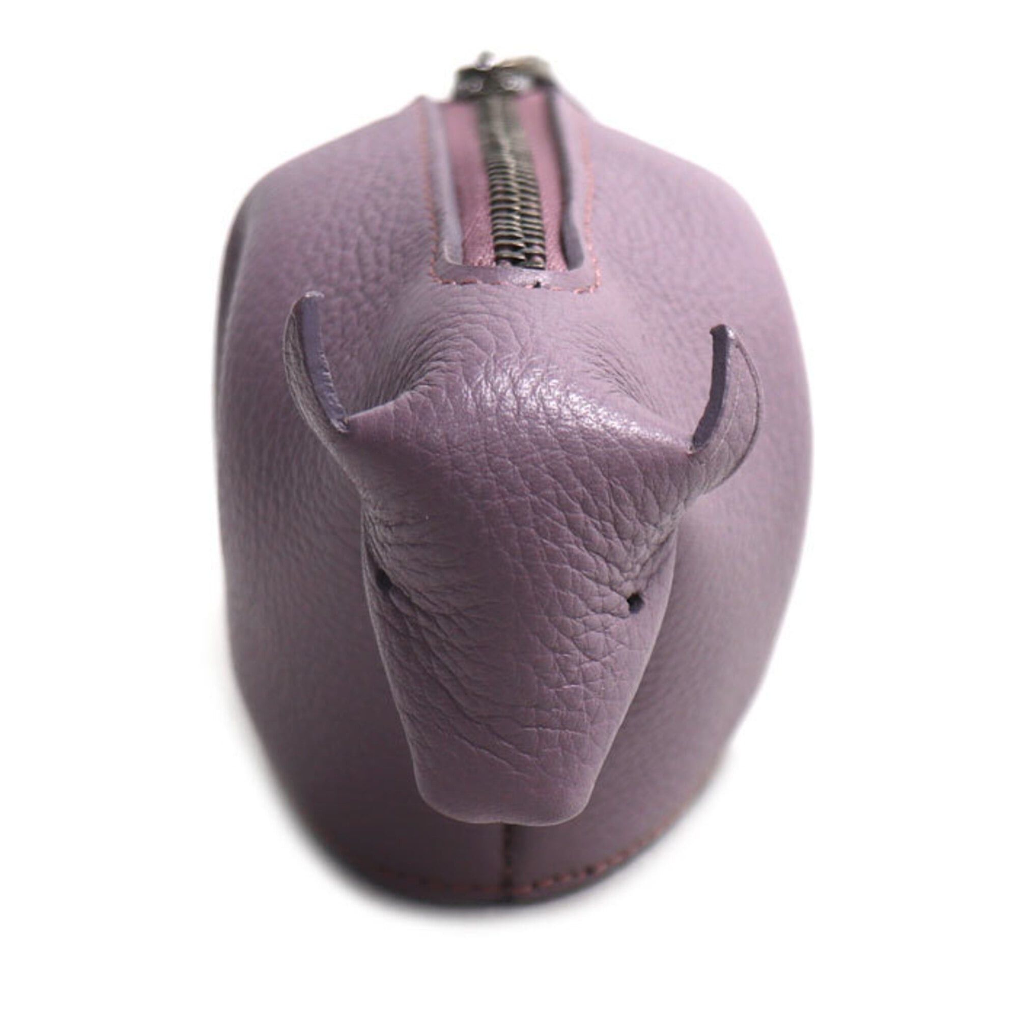 Loewe LOEWE (Loewe) Animal Cow Motif Coin Purse/Coin Case, Purple, Women's Size ONE SIZE - 3 Thumbnail