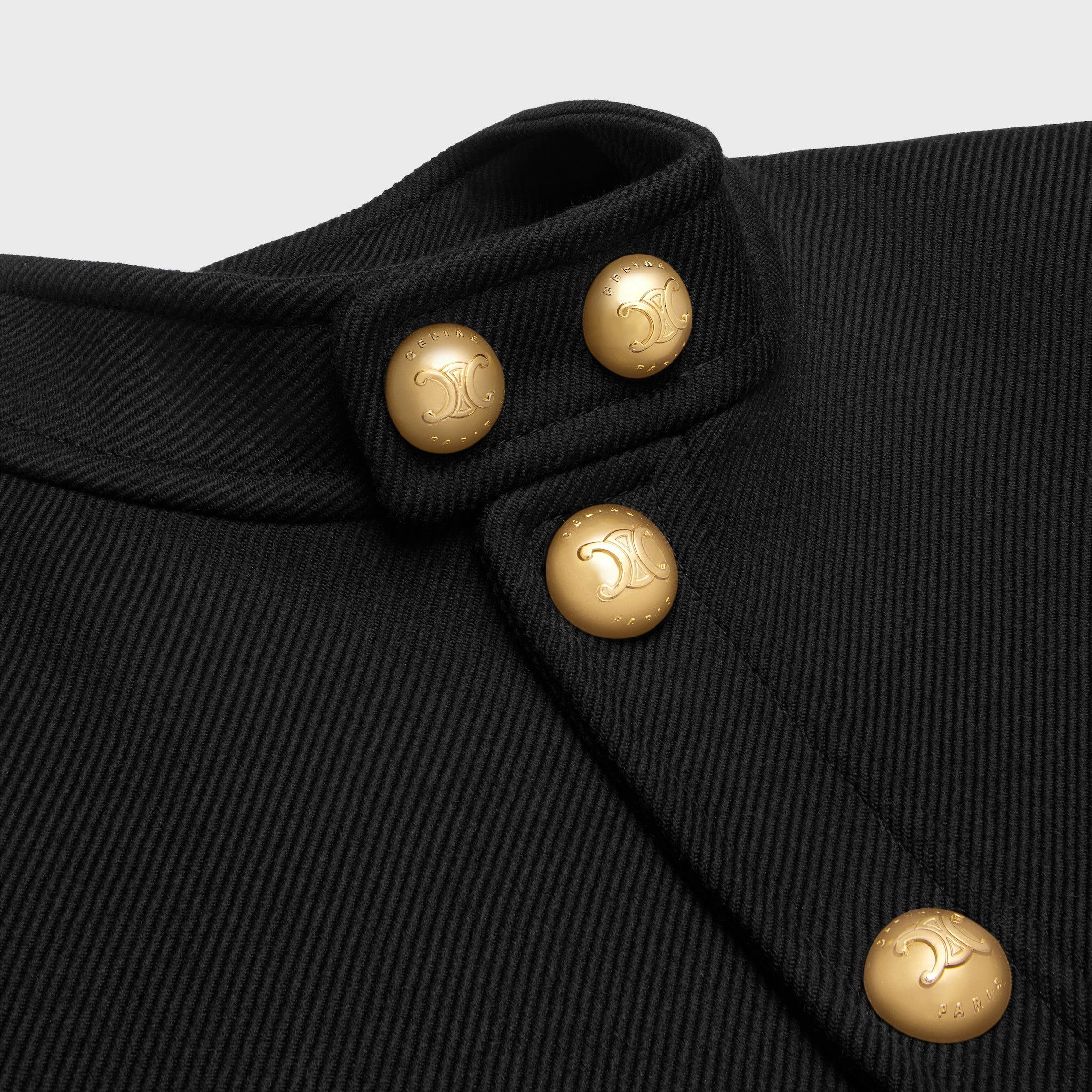 Celine VERNEUIL JACKET IN DOUBLE FACED WOOL TRICOTINE black Size M / US 6-8 / IT 42-44 - 3 Thumbnail