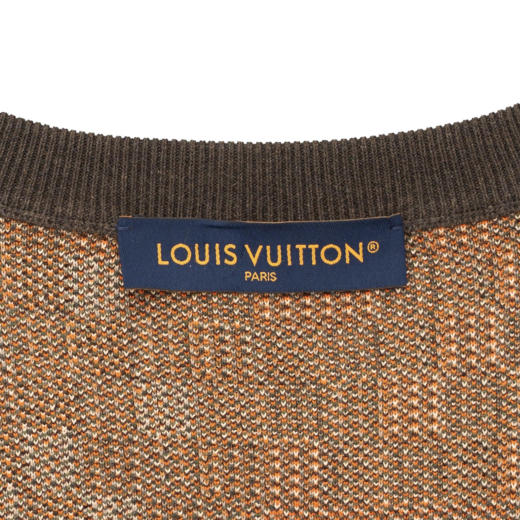 Louis Vuitton Studded LV Lovers Logo Crewneck Sweatshirt Orange Olive Gre Size US L / EU 52-54 / 3 - 5 Thumbnail