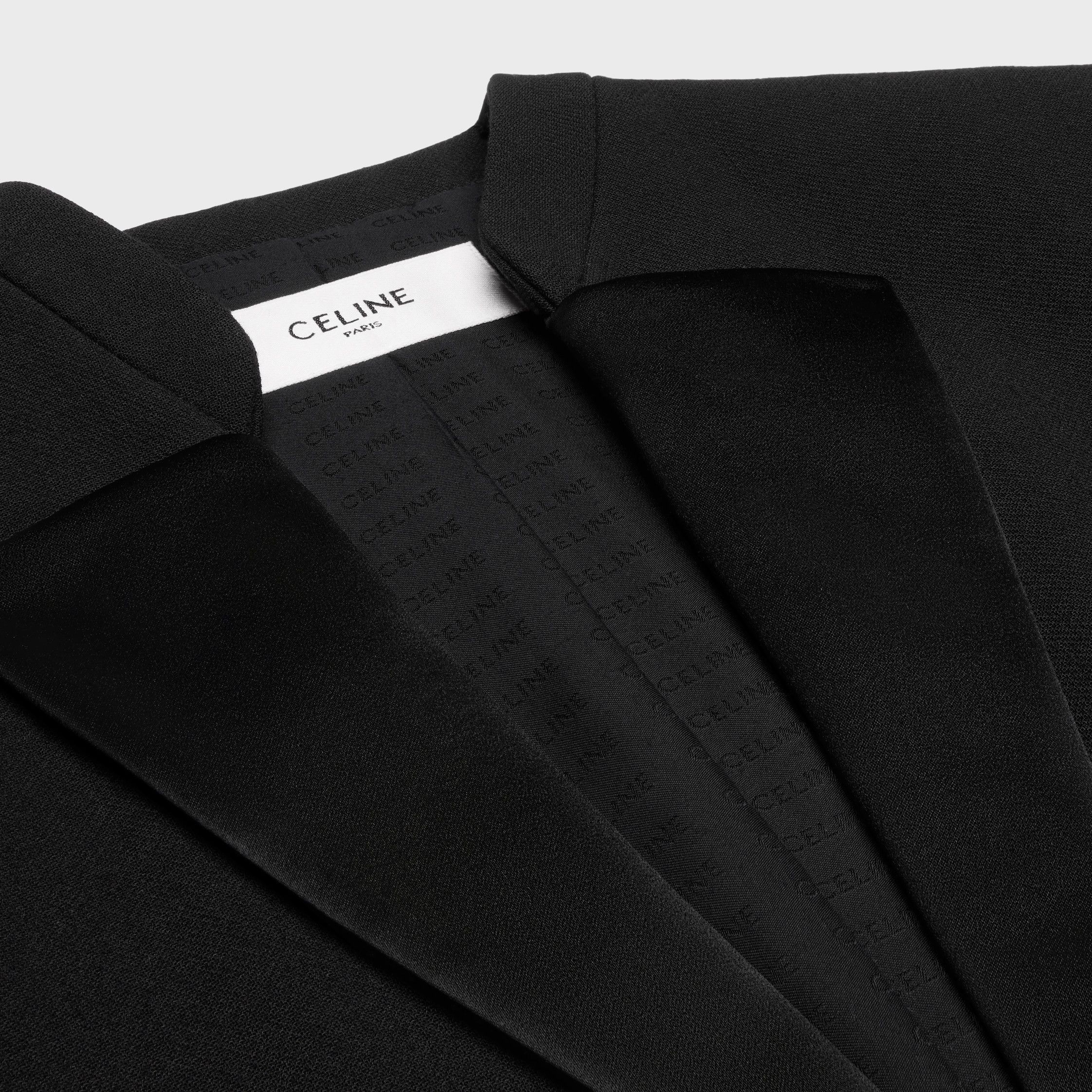 Celine JACKET IN SATIN-LINED DOUBLE FACED WOOL CREPE black Size L / US 10 / IT 46 - 3 Thumbnail