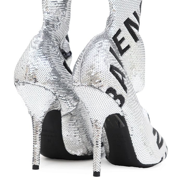 Balenciaga Balenciaga Balenciaga Sequin Long Boots Plastic / Synthetic Shoes DUTY FREE for USA Size ONE SIZE - 4 Thumbnail