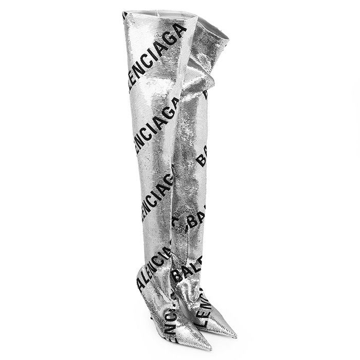 Balenciaga Balenciaga Balenciaga Sequin Long Boots Plastic / Synthetic Shoes DUTY FREE for USA Size ONE SIZE - 5 Thumbnail