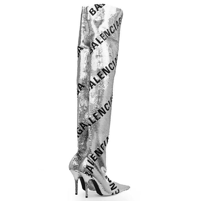 Balenciaga Balenciaga Balenciaga Sequin Long Boots Plastic / Synthetic Shoes DUTY FREE for USA Size ONE SIZE - 3 Thumbnail