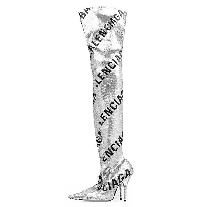 Balenciaga Balenciaga Balenciaga Sequin Long Boots Plastic / Synthetic Shoes DUTY FREE for USA Size ONE SIZE - 2 Thumbnail