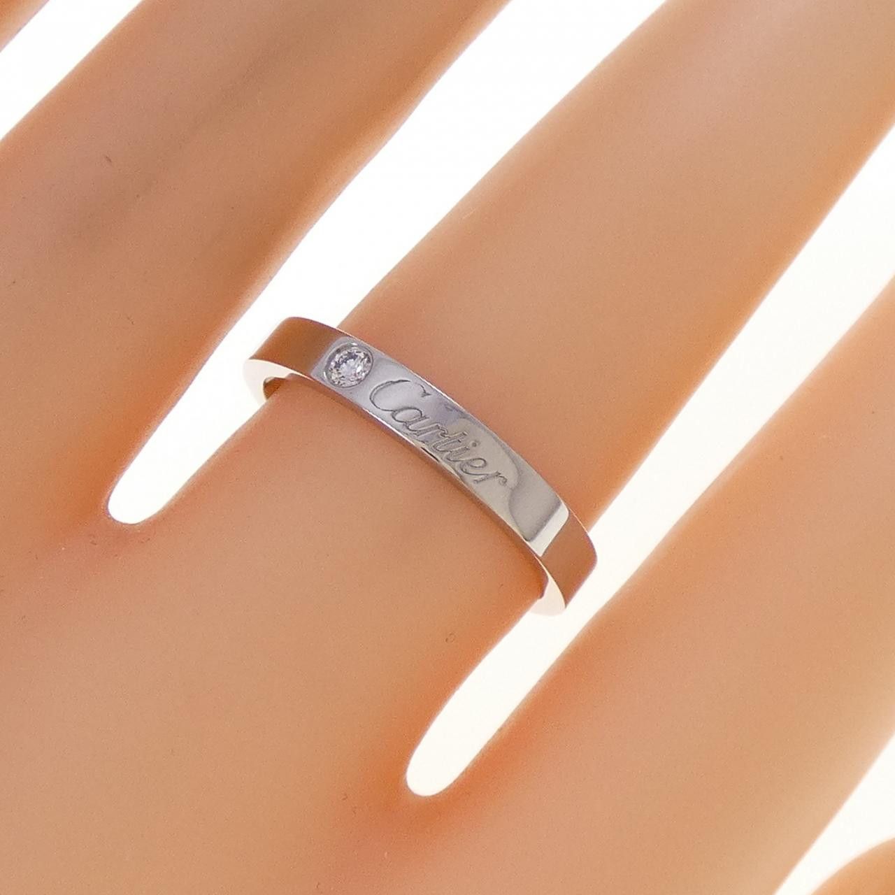 Cartier Cartier Cartier Wedding 1P Platinum Ring Size 16 Precious Metal Ring B4051300 DUTY FREE for USA Size ONE SIZE - 5 Thumbnail