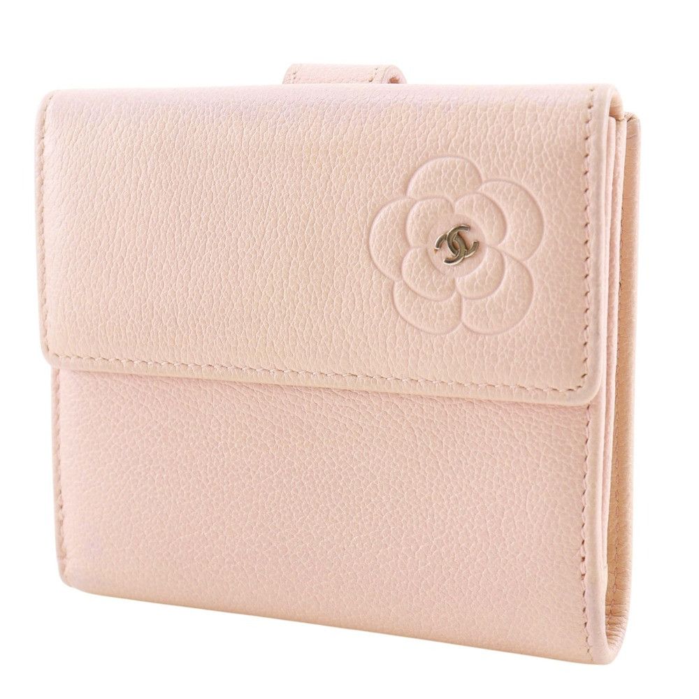 Chanel Chanel Chanel Camellia Leather Wallet Leather Short Wallet DUTY FREE for USA Size ONE SIZE - 2 Thumbnail