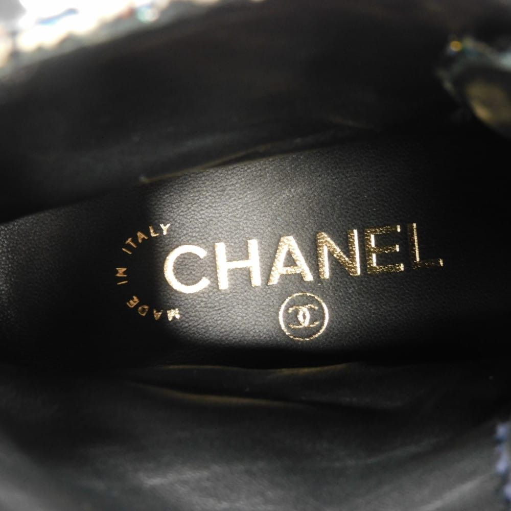Chanel Chanel CHANEL Tweed Short Boots Leather Shoes G35154 DUTY FREE for USA Size ONE SIZE - 11 Thumbnail