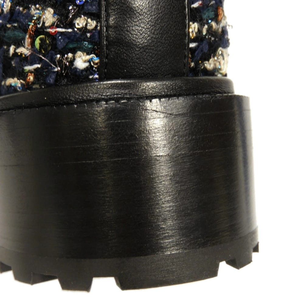 Chanel Chanel CHANEL Tweed Short Boots Leather Shoes G35154 DUTY FREE for USA Size ONE SIZE - 14 Thumbnail
