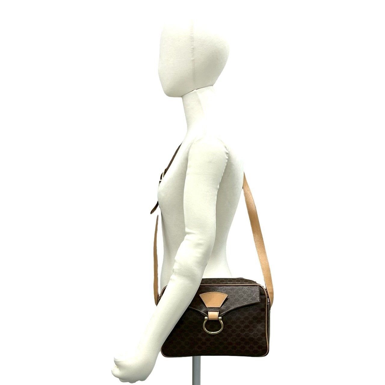 Celine Celine Celine Macadam Triomphe Coated Canvas Leather Shoulder Bag Leather Shoulder Bag DUTY FREE for USA Size ONE SIZE - 3 Thumbnail