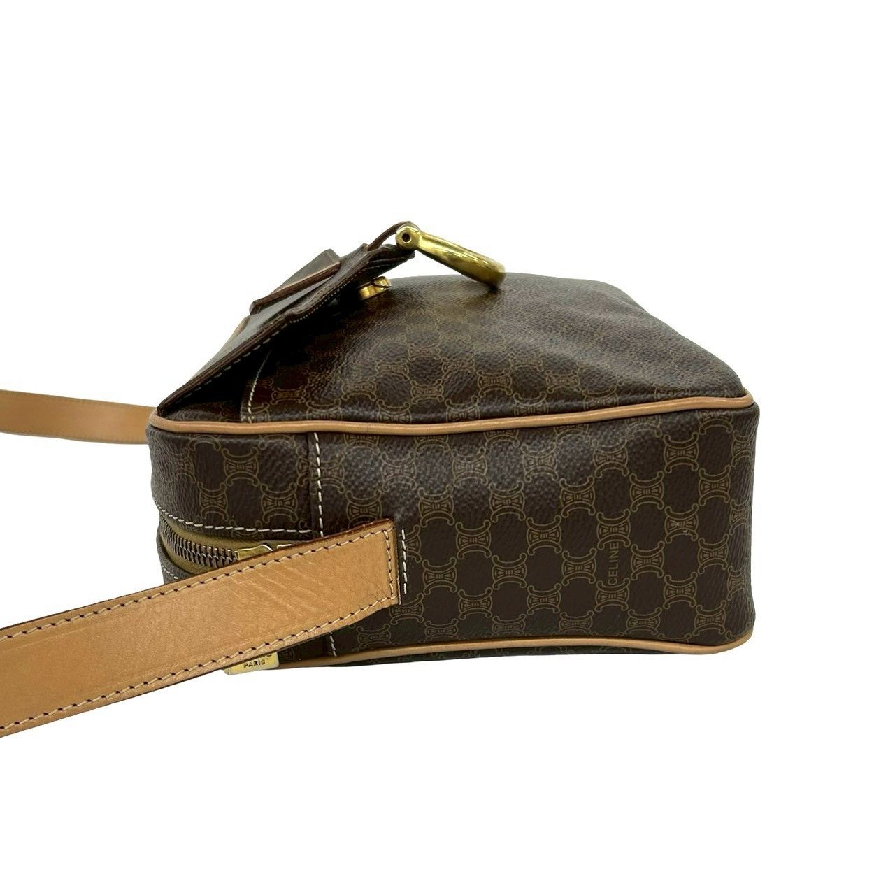 Celine Celine Celine Macadam Triomphe Coated Canvas Leather Shoulder Bag Leather Shoulder Bag DUTY FREE for USA Size ONE SIZE - 6 Thumbnail