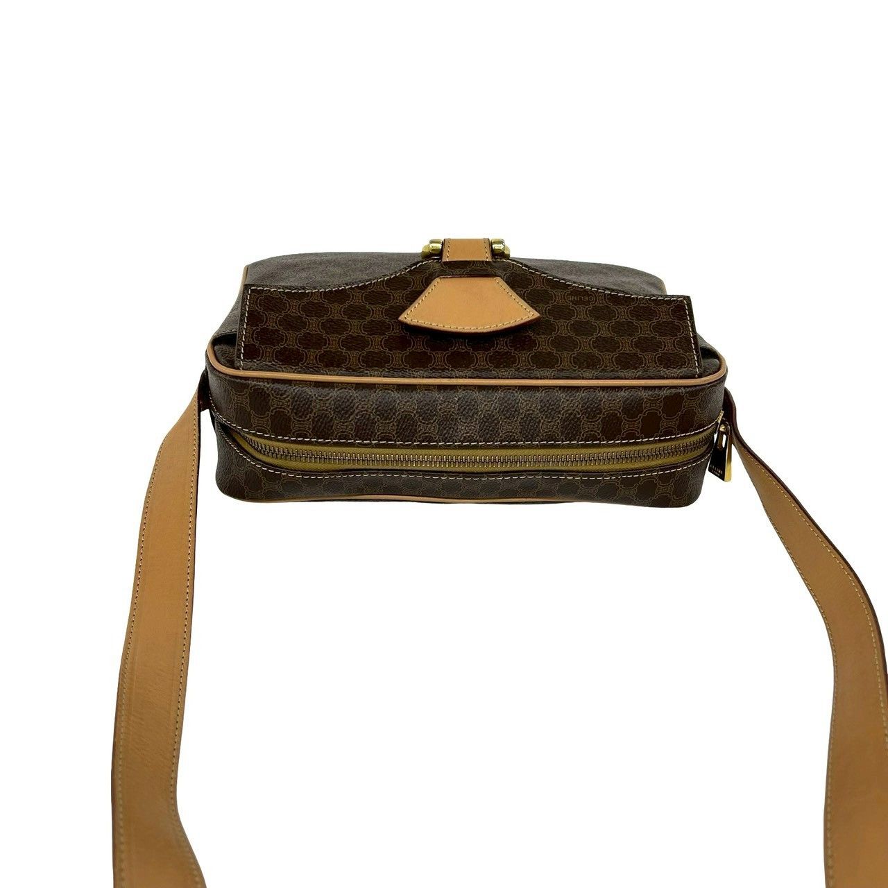 Celine Celine Celine Macadam Triomphe Coated Canvas Leather Shoulder Bag Leather Shoulder Bag DUTY FREE for USA Size ONE SIZE - 5 Thumbnail