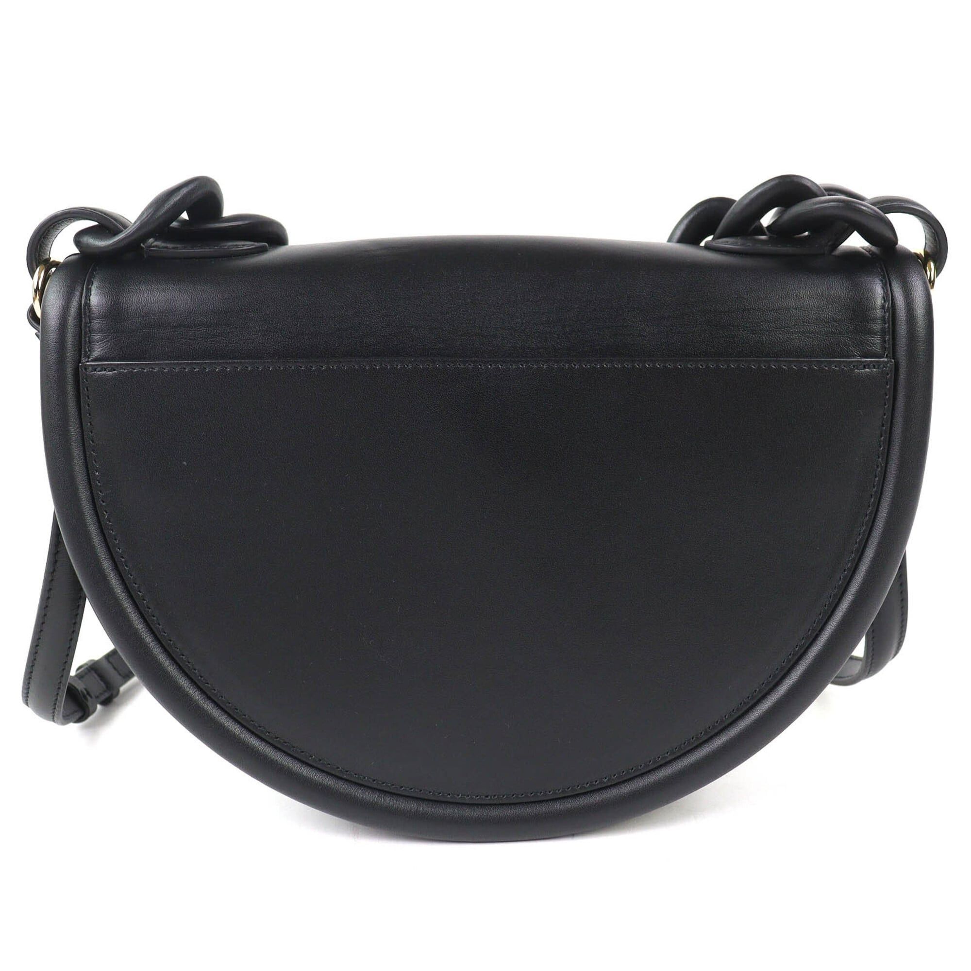 Salvatore Ferragamo Salvatore Ferragamo 212748 AURA Gancini 2-Way Leather Handbag/Shoulder Bag, Black, with Dust Made in Italy, Women's Size ONE SIZE - 3 Thumbnail