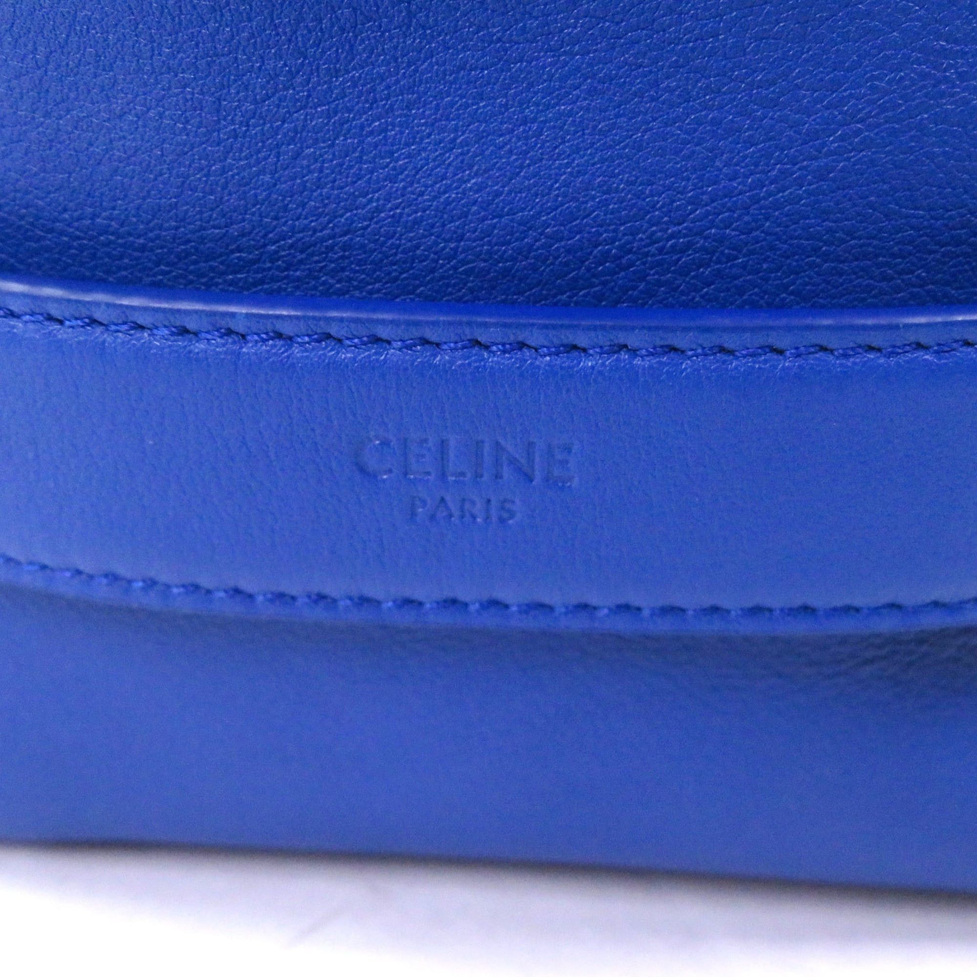 Celine CELINE Takeaway Calfskin Triomphe Leather Messenger Bag Shoulder Bag, Oxide Blue, Made in Italy, Men's Size ONE SIZE - 10 Thumbnail