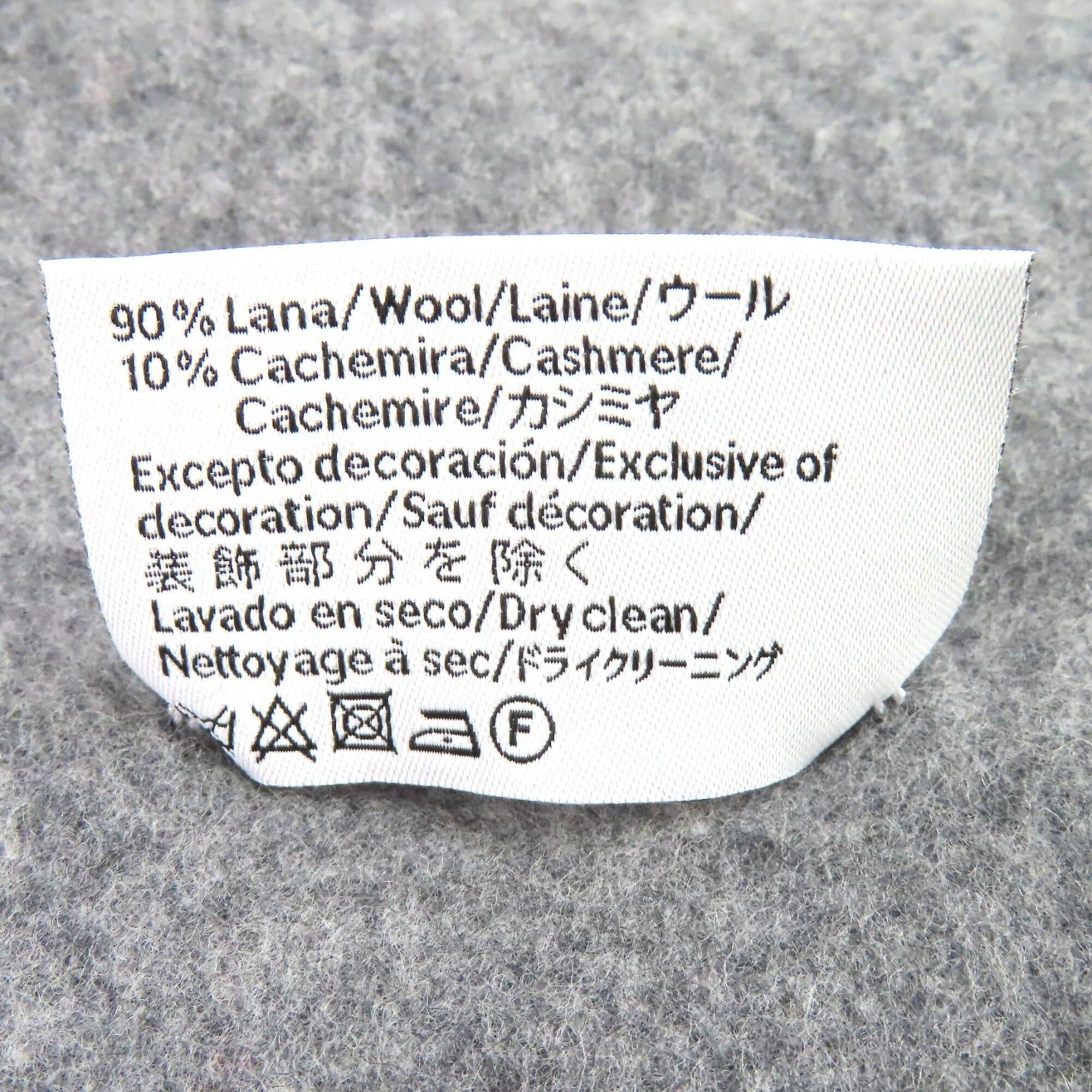 Loewe LOEWE wool and cashmere long scarf with anagram embroidery fringe, gray red, made in England, authentic, women's, highly recommended! Size ONE SIZE - 8 Thumbnail