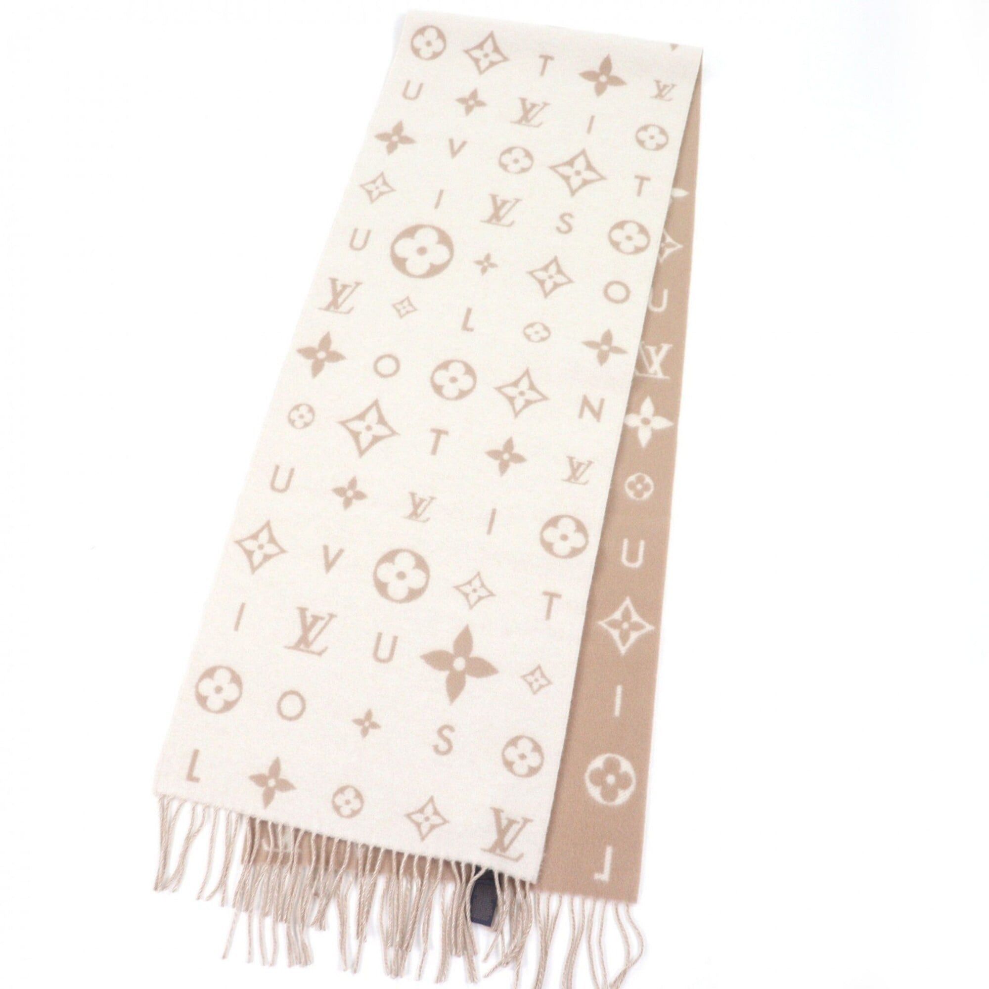 Louis Vuitton LOUIS VUITTON (Louis Vuitton) 2025 model M97660 Reykjavik Cloud Scarf, 100% Cashmere, Beige, Made in Italy, Authentic, Women's. Size ONE SIZE - 4 Thumbnail