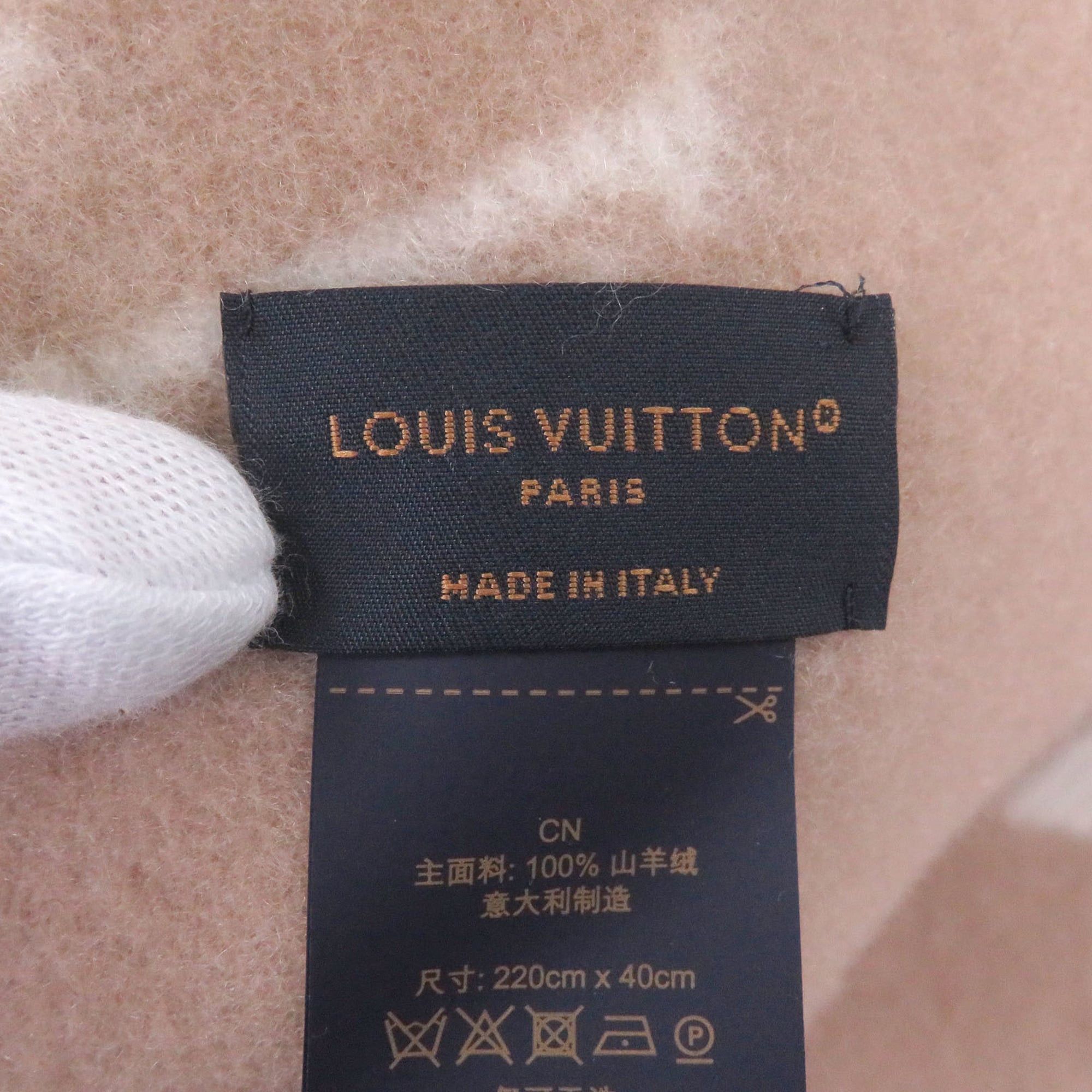 Louis Vuitton LOUIS VUITTON (Louis Vuitton) 2025 model M97660 Reykjavik Cloud Scarf, 100% Cashmere, Beige, Made in Italy, Authentic, Women's. Size ONE SIZE - 7 Thumbnail
