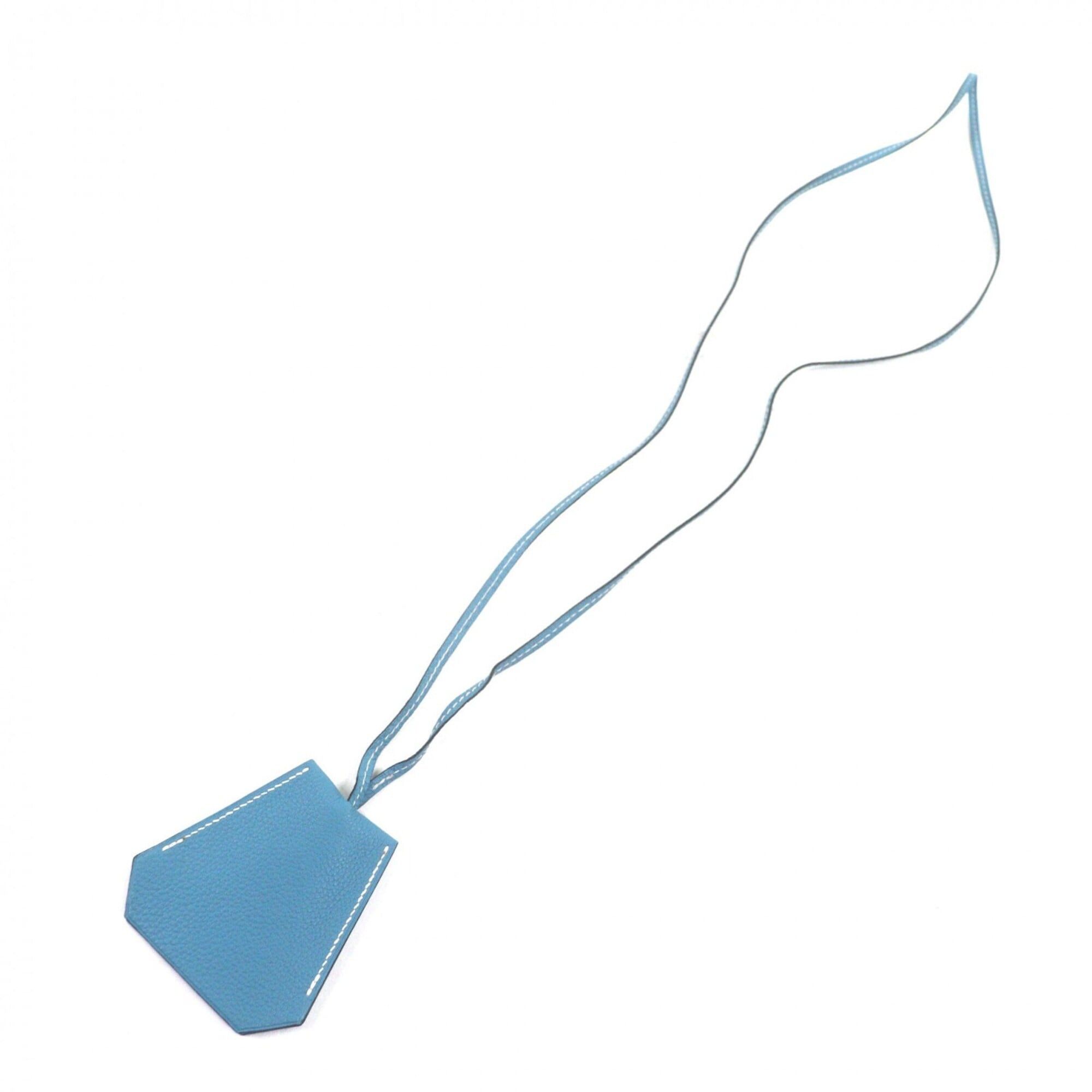 Hermes HERMES Large Clochette Leather Keyring Necklace (Margiela Era) Blue Jean □F Stamp Made in France Men's Women's Size ONE SIZE - 3 Thumbnail