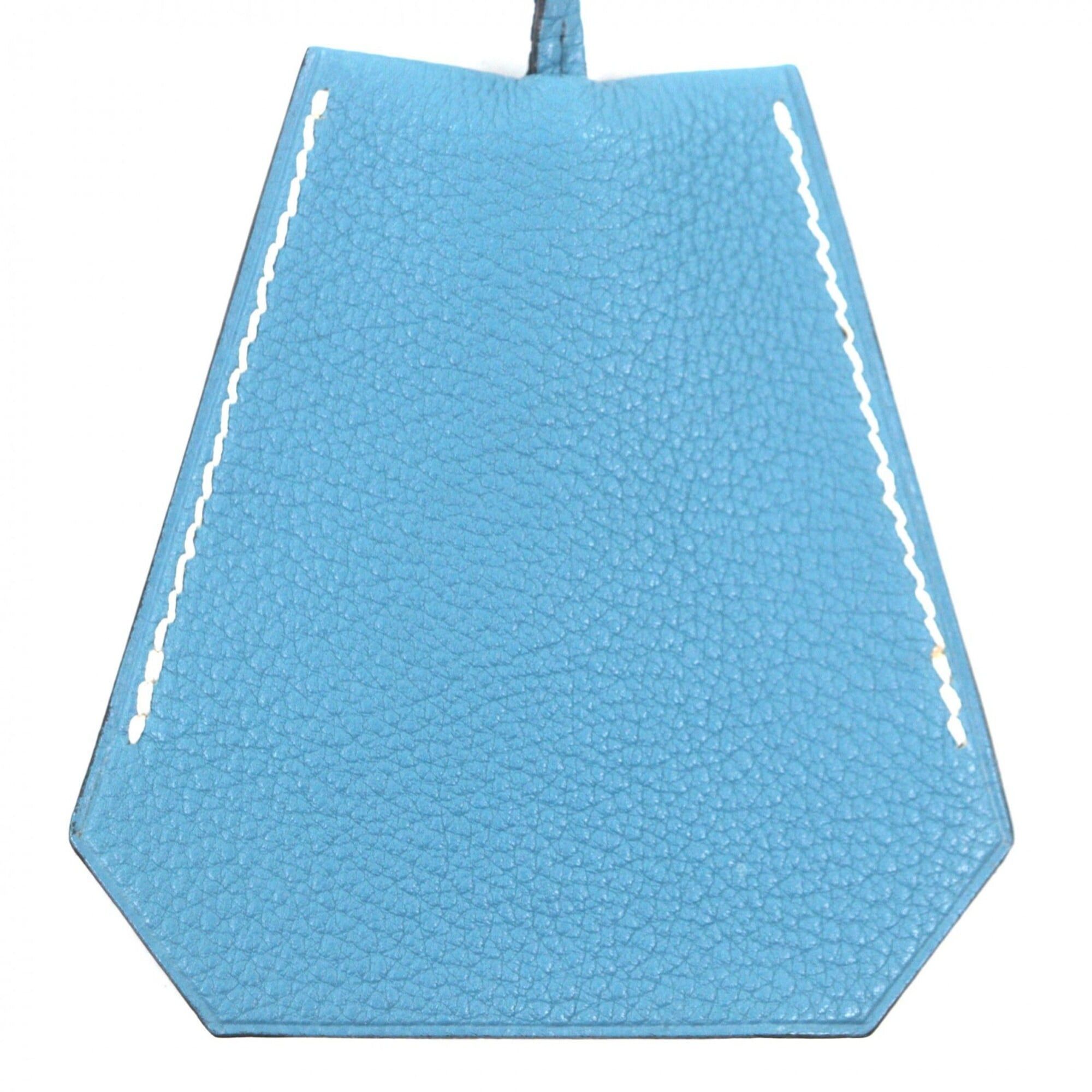 Hermes HERMES Large Clochette Leather Keyring Necklace (Margiela Era) Blue Jean □F Stamp Made in France Men's Women's Size ONE SIZE - 4 Thumbnail
