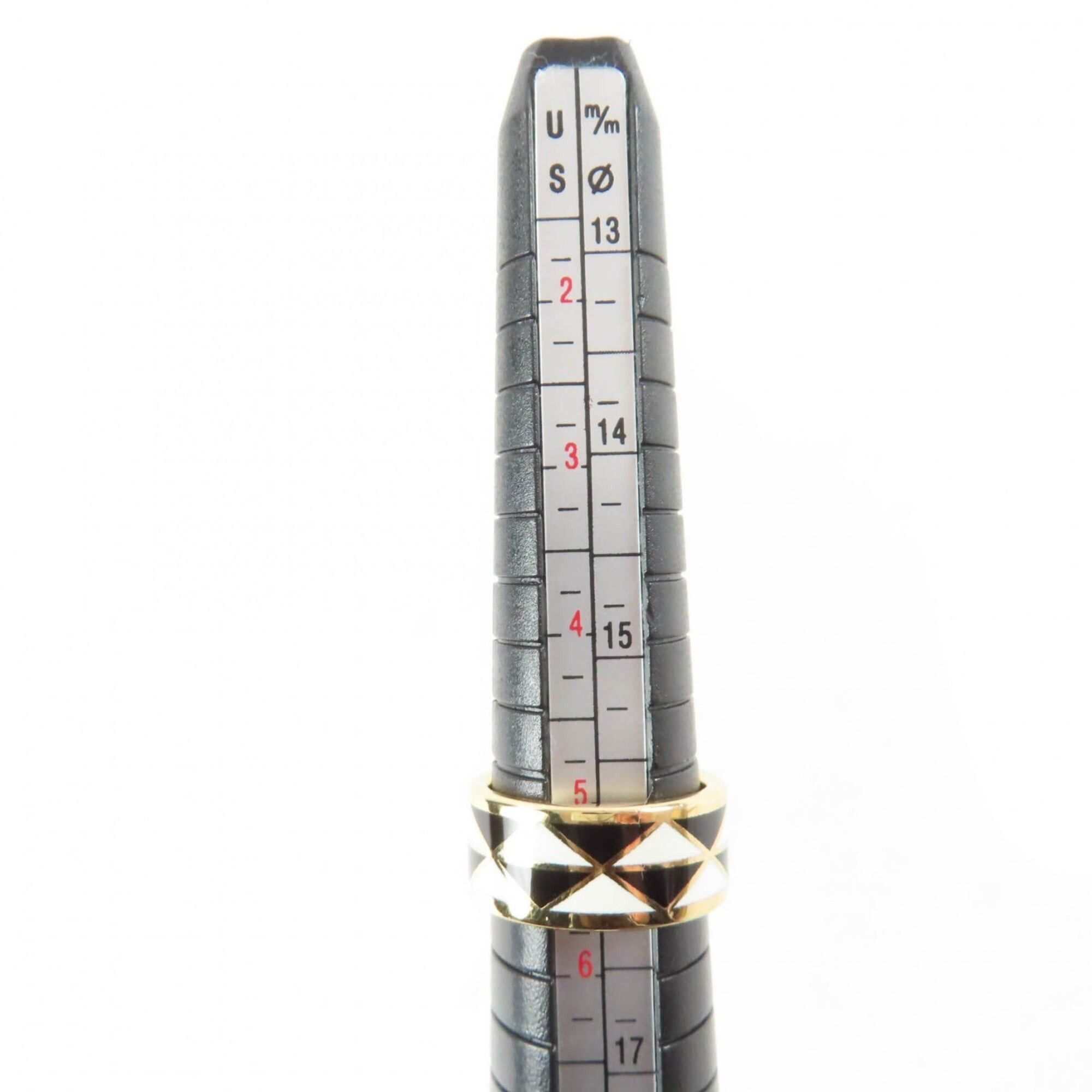 Prada PRADA 1A009 Triangle Logo Ring - Black, White, Gold Comes with Box and Dust Bag Made in Italy Women's Size ONE SIZE - 7 Thumbnail