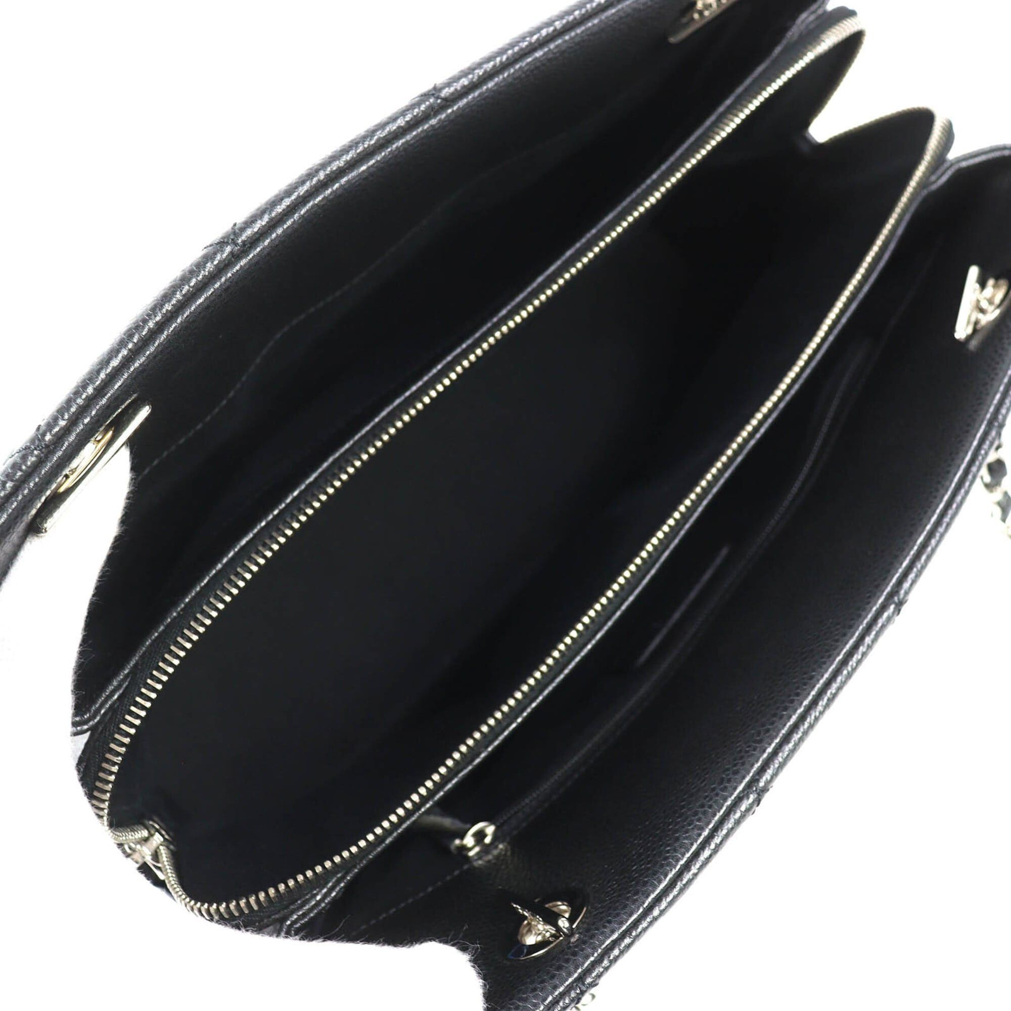 Chanel CHANEL A67294 Caviar Skin Coco Mark Matelassé Chain Tote Bag, Black with Silver Hardware, Comes Dust Made in Italy, Women's, Very Popular, Highly Recommended ◎ Size ONE SIZE - 7 Thumbnail
