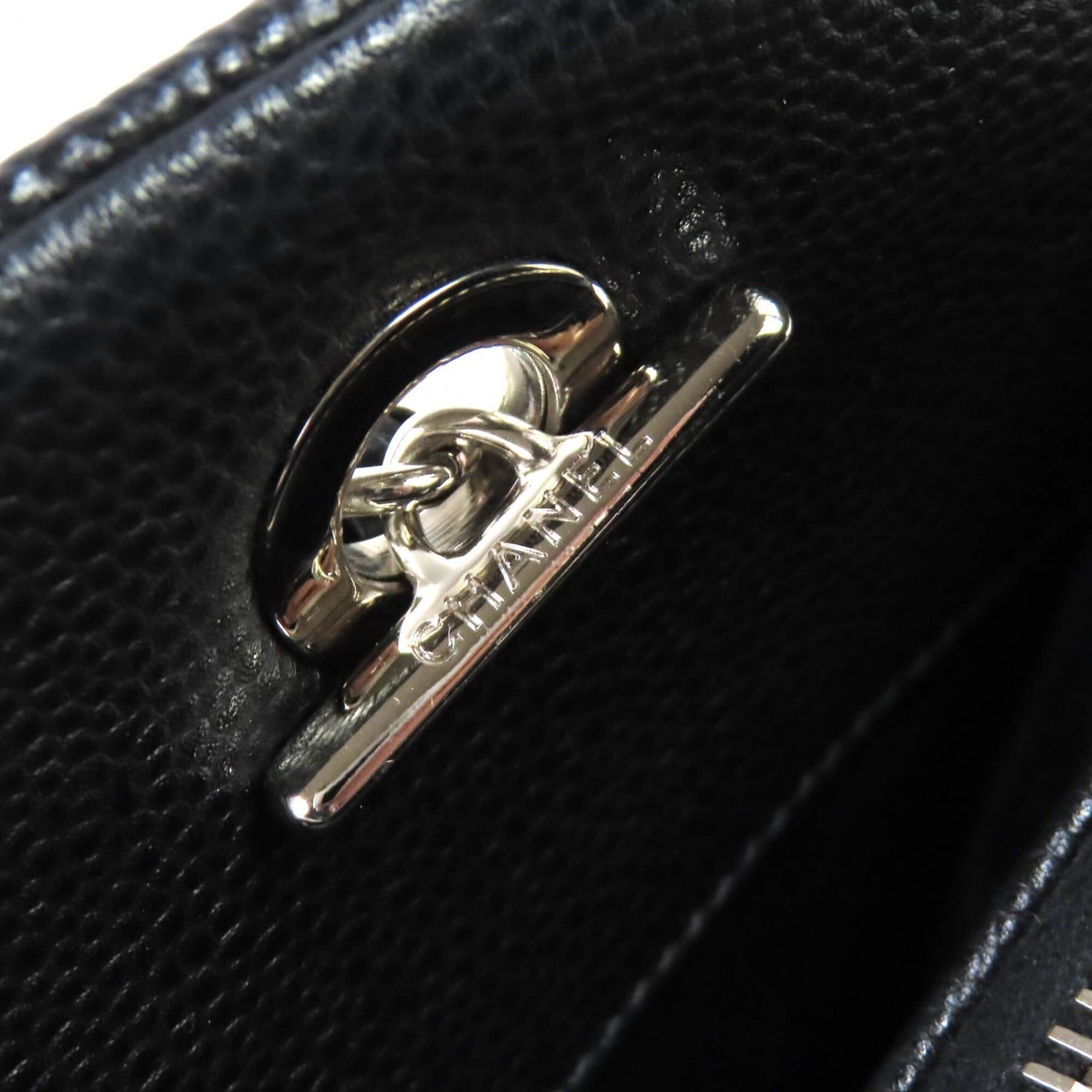 Chanel CHANEL A67294 Caviar Skin Coco Mark Matelassé Chain Tote Bag, Black with Silver Hardware, Comes Dust Made in Italy, Women's, Very Popular, Highly Recommended ◎ Size ONE SIZE - 13 Thumbnail