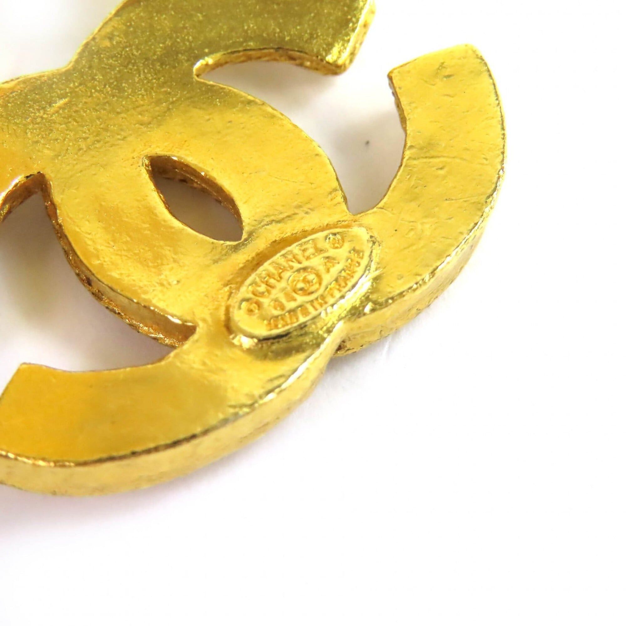 Chanel CHANEL Vintage 1994 (94A) Triple Coco Mark Brooch, Large Size, Gold, with Box, Made in France, Women's, Highly Recommended ◎ Size ONE SIZE - 6 Thumbnail