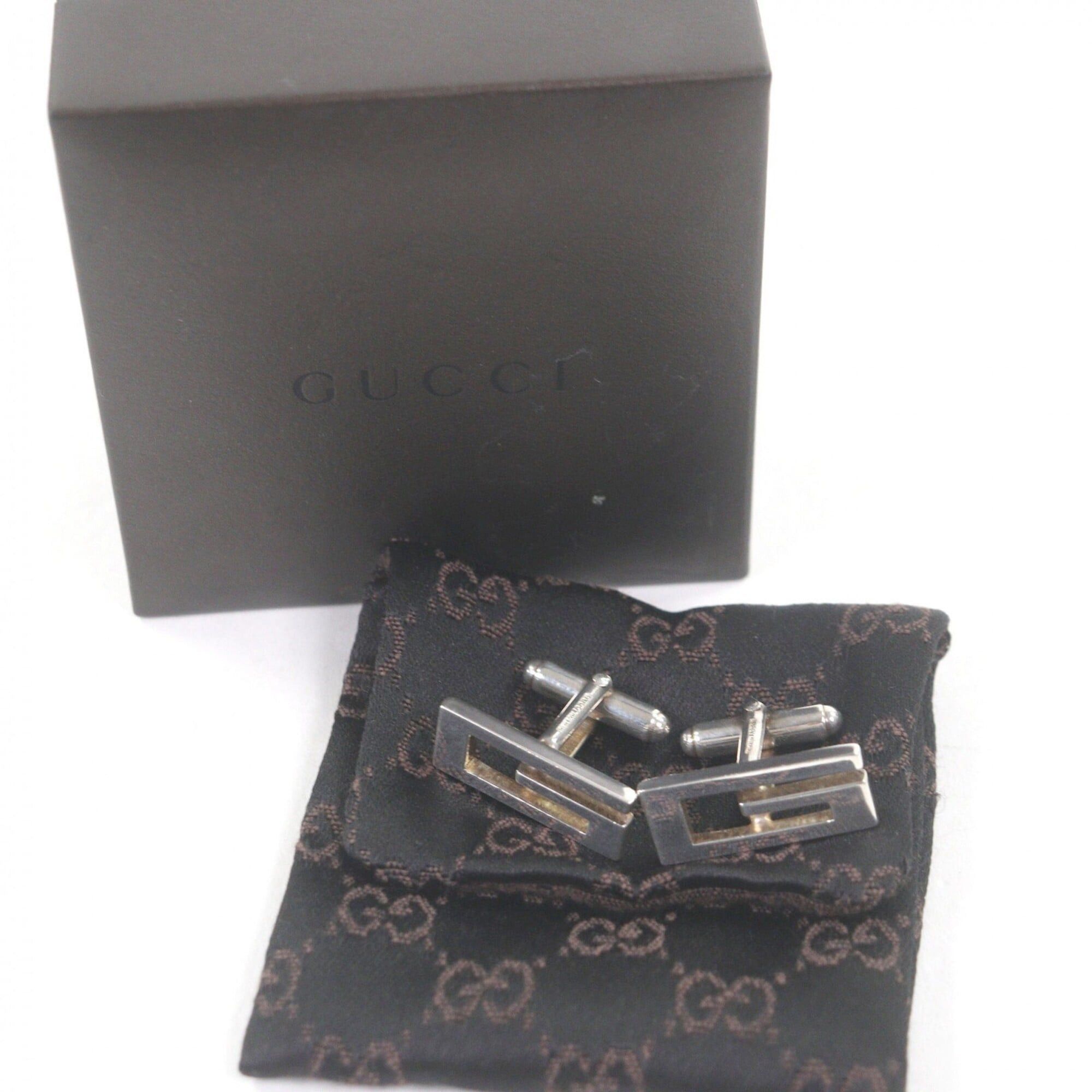 Gucci GUCCI SV925 G-Square Cufflinks, Silver, with Box and Dust Bag, Made in Italy, Total Weight 11.57g, Men's Size ONE SIZE - 2 Thumbnail