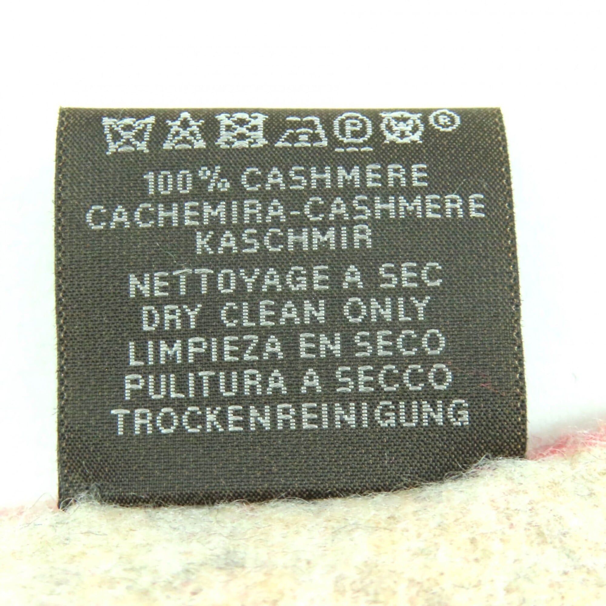 Hermes HERMES Love Story Cashmere Ecarlato Beige Fringe Scarf (Red/Beige) - Made in England Women's Size ONE SIZE - 8 Thumbnail