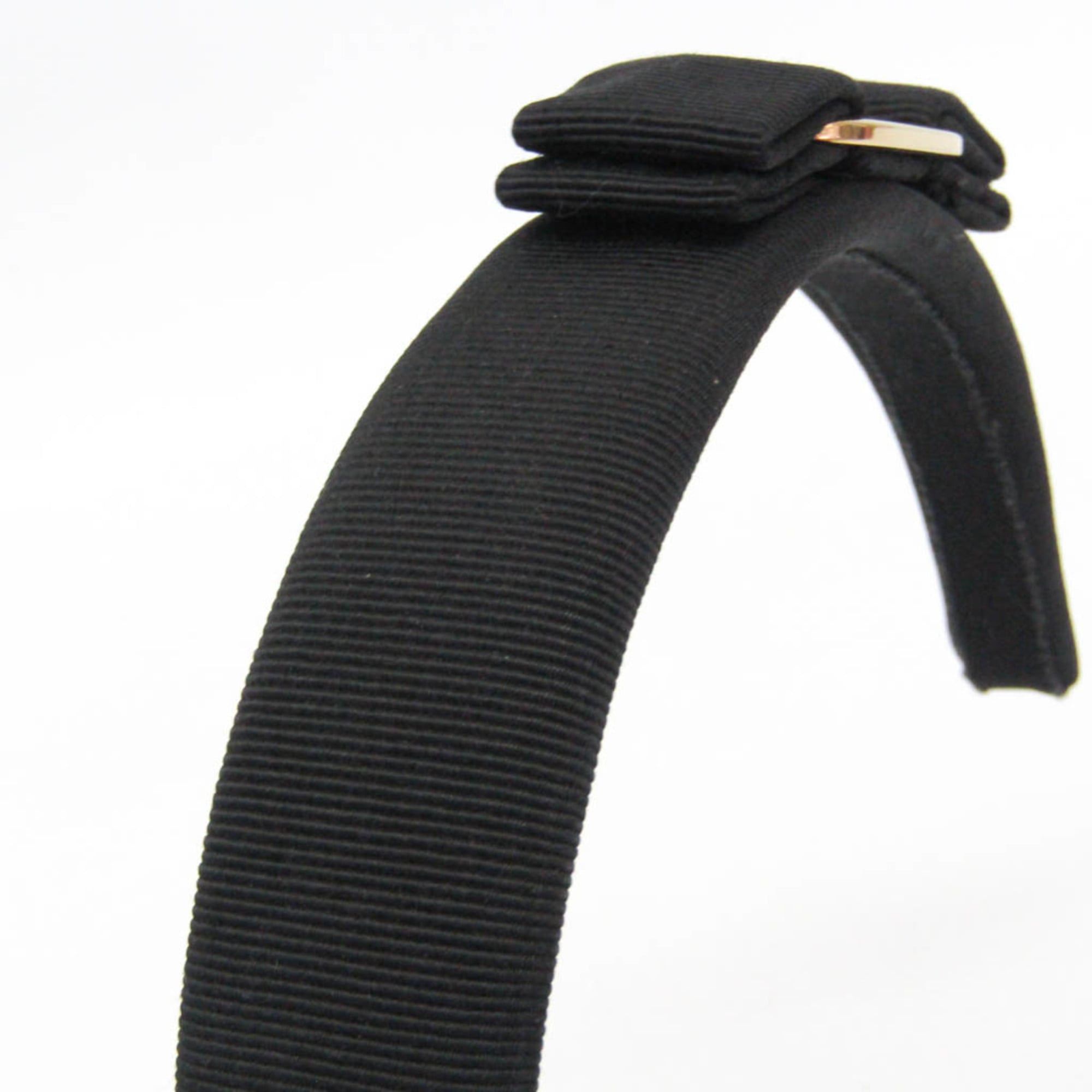 Salvatore Ferragamo Salvatore Ferragamo Vara Cotton Women's Alice Band Black Size ONE SIZE - 7 Thumbnail