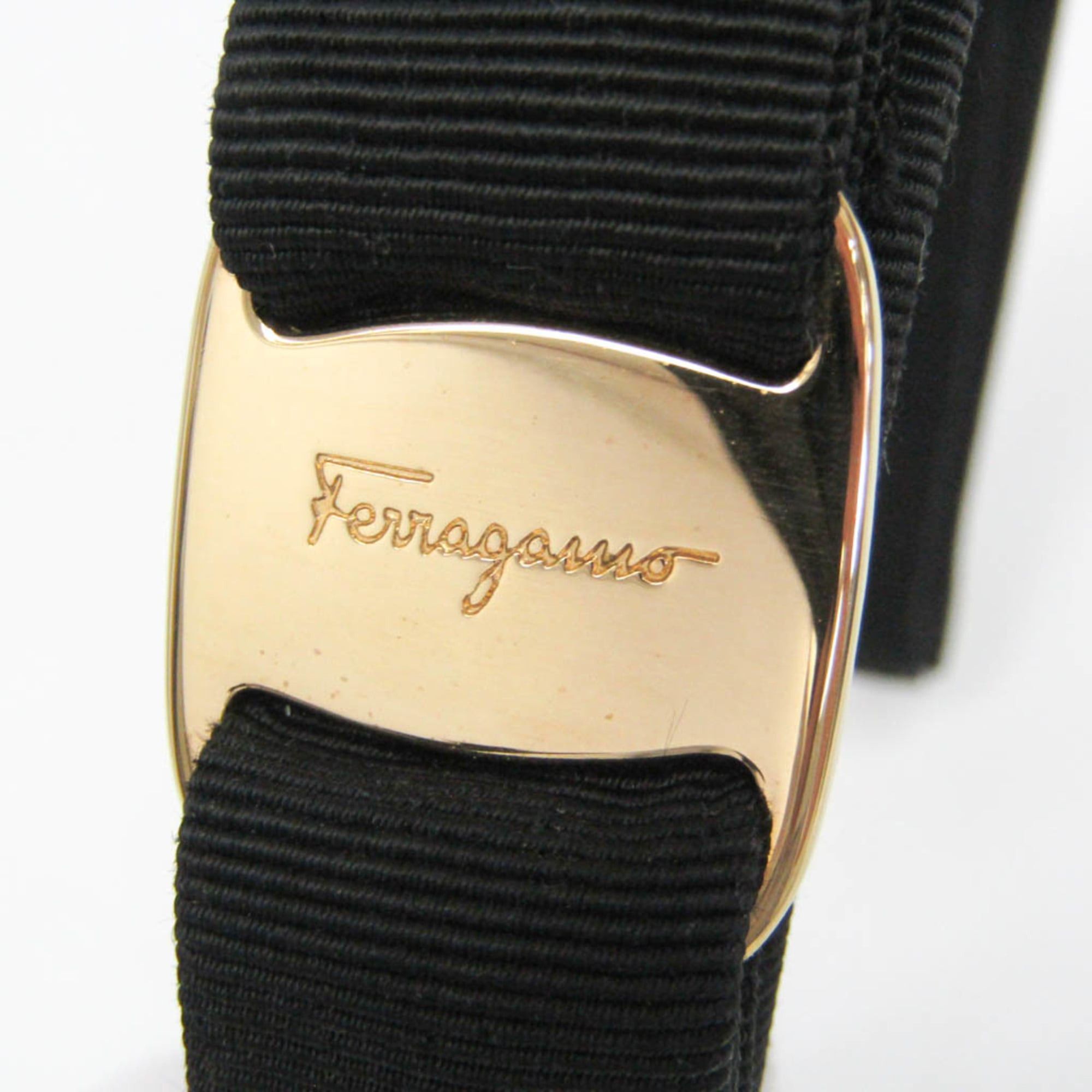 Salvatore Ferragamo Salvatore Ferragamo Vara Cotton Women's Alice Band Black Size ONE SIZE - 9 Thumbnail