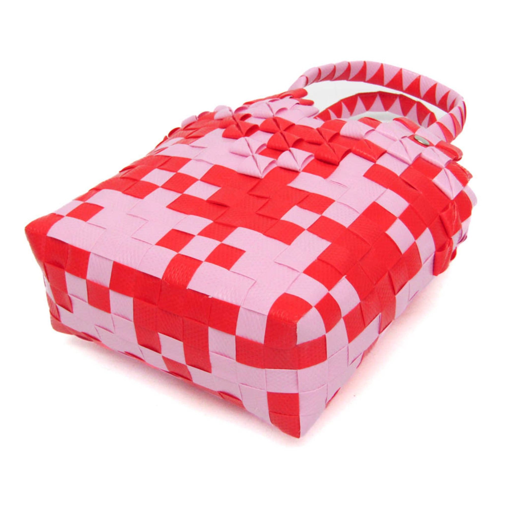 Marni Marni Kids Line Diamond Basket Bag Girls,Women Polypropylene,Leather Handbag Pink,Red Color Size ONE SIZE - 2 Thumbnail