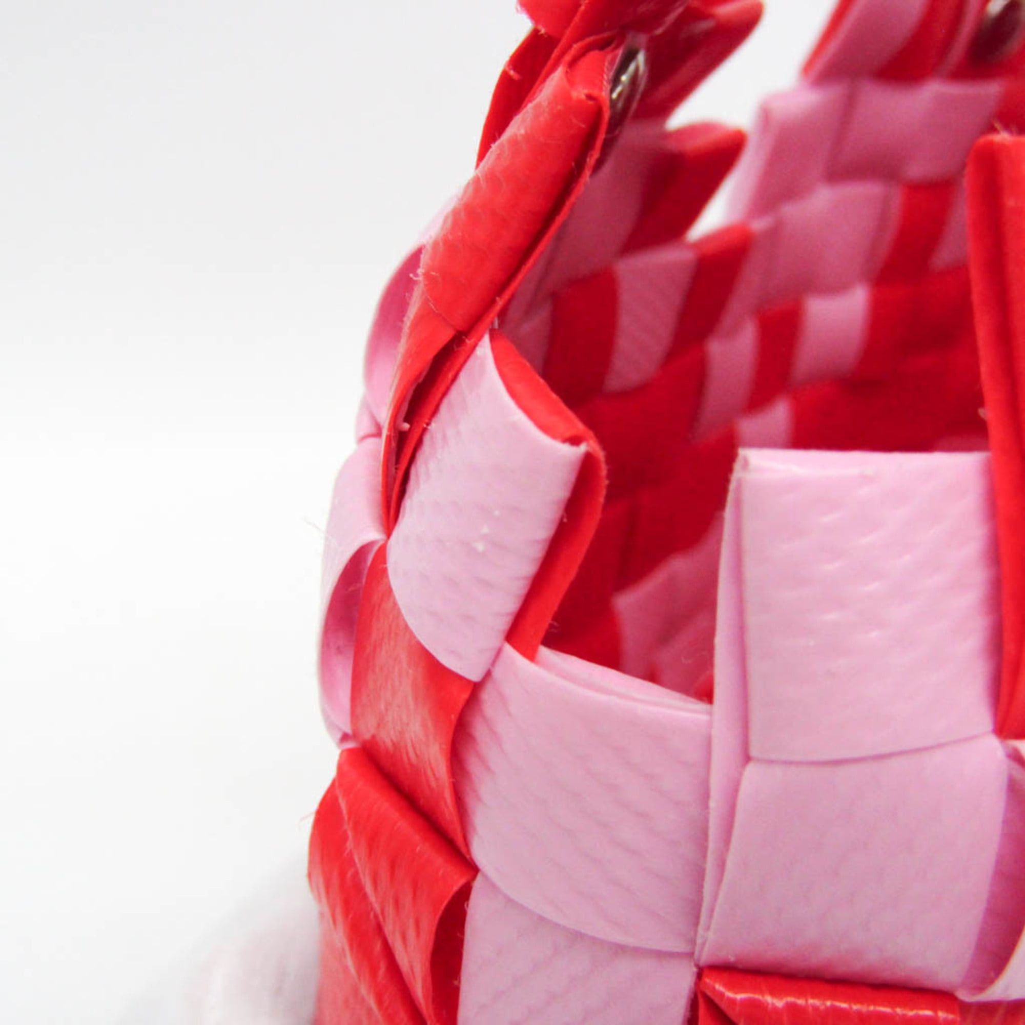 Marni Marni Kids Line Diamond Basket Bag Girls,Women Polypropylene,Leather Handbag Pink,Red Color Size ONE SIZE - 8 Thumbnail