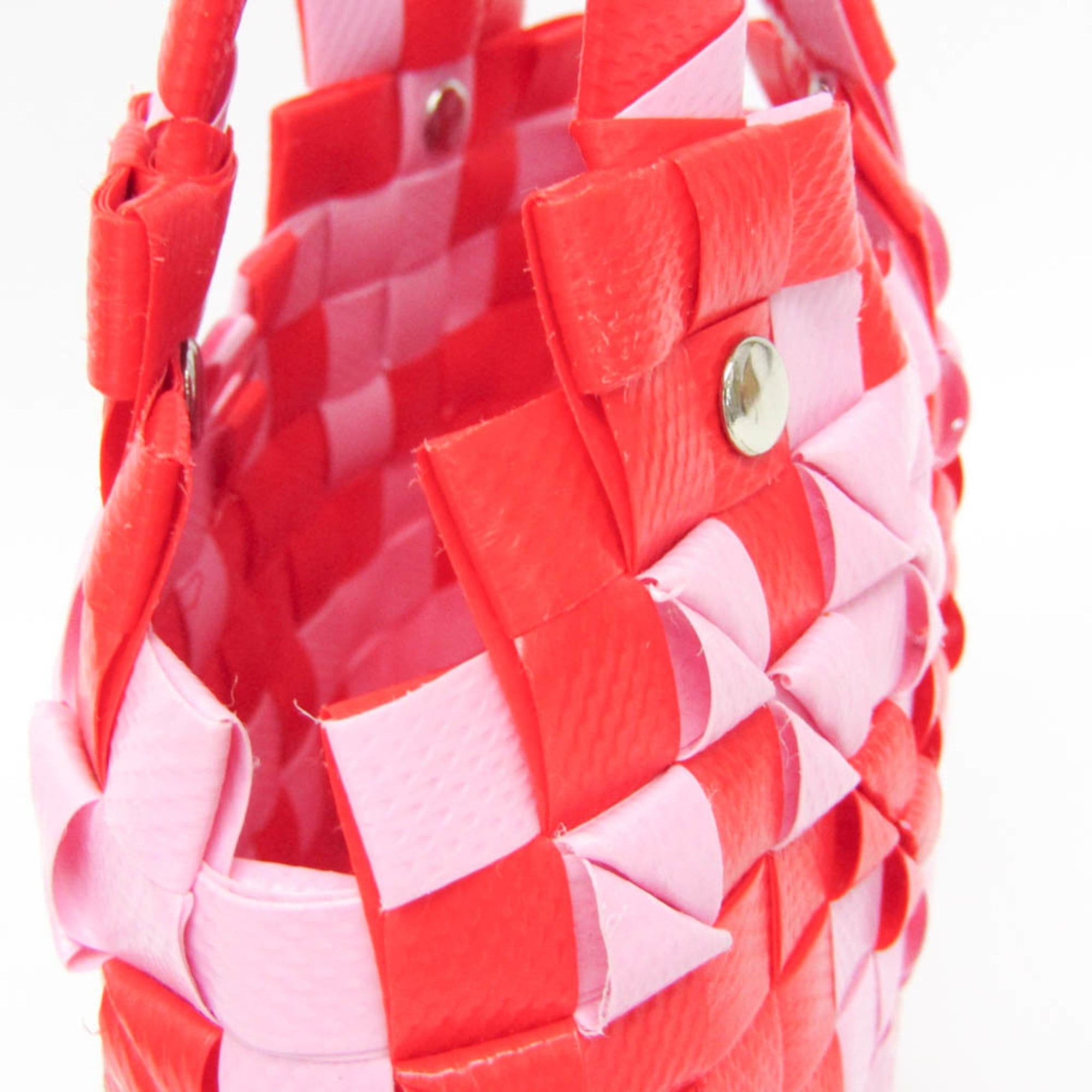 Marni Marni Kids Line Diamond Basket Bag Girls,Women Polypropylene,Leather Handbag Pink,Red Color Size ONE SIZE - 9 Thumbnail